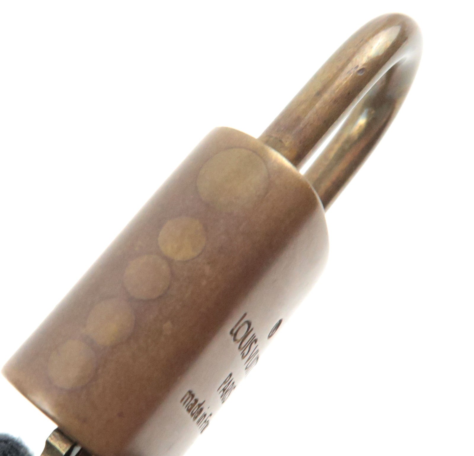 Louis Vuitton Set of 10 Key Locks Cadena Set Metal Gold Color