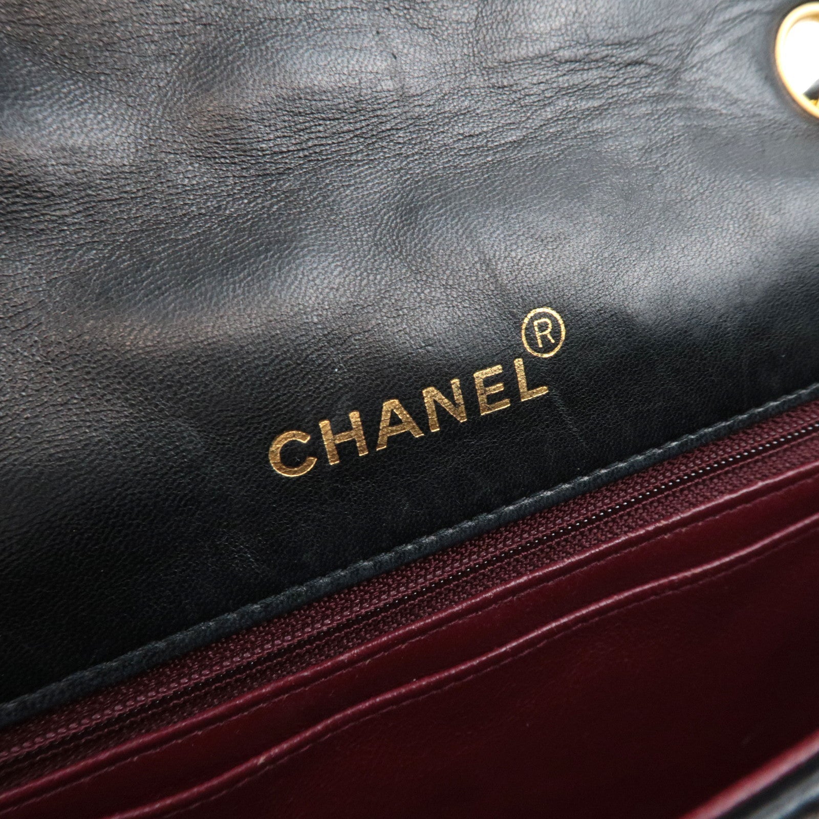 CHANEL Matelasse Diana 25 Chain Shoulder Bag Lambskin Black Gold HDW 2035730 *G card