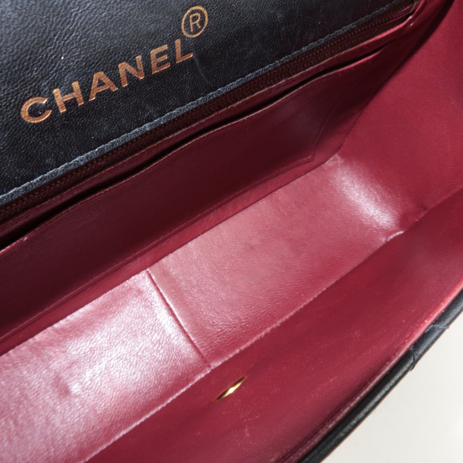 CHANEL Matelasse Diana 25 Chain Shoulder Bag Lambskin Black Gold HDW 2035730 *G card