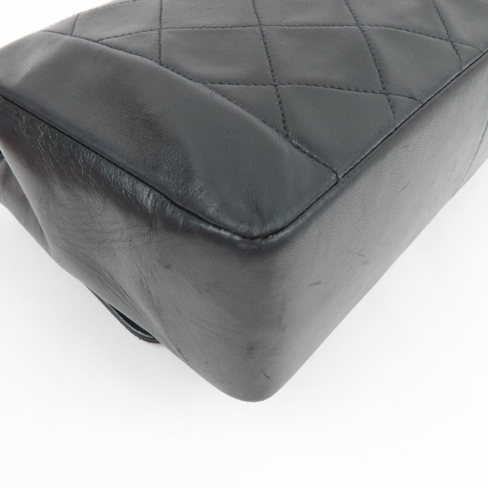 CHANEL Matelasse Diana 25 Chain Shoulder Bag Lambskin Black Gold HDW 2035730 *G card