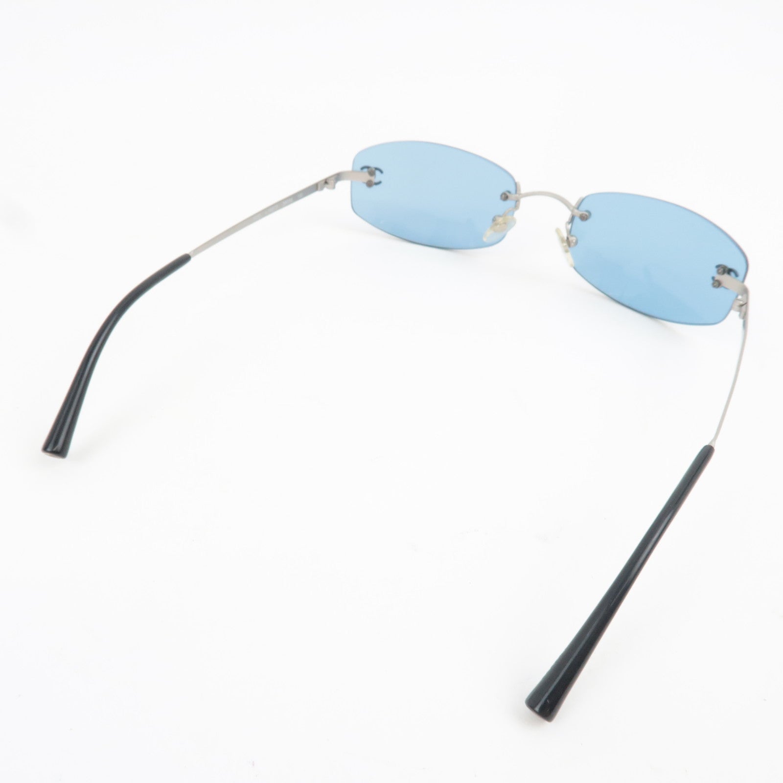 CHANEL Sunglasses 4002 c.103/72 54□19 130 Metal Blue *Box, Case, Cloths