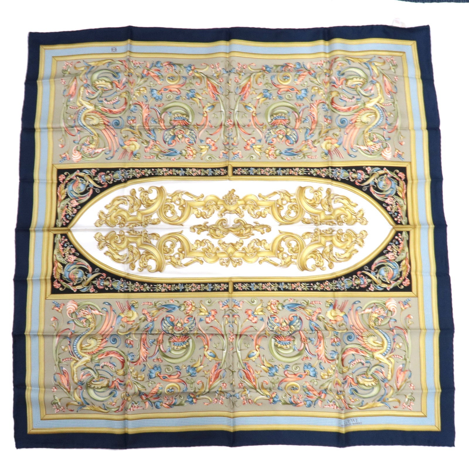 LOEWE Scarf ARTESONADO BARROCO 100% Silk Multicolor80203