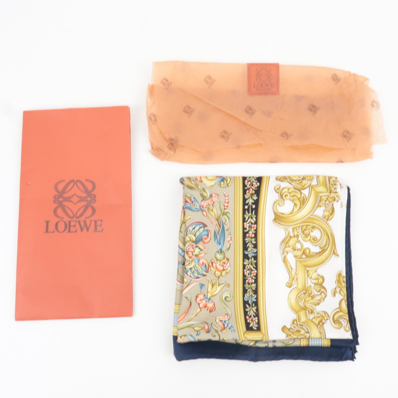 LOEWE Scarf ARTESONADO BARROCO 100% Silk Multicolor