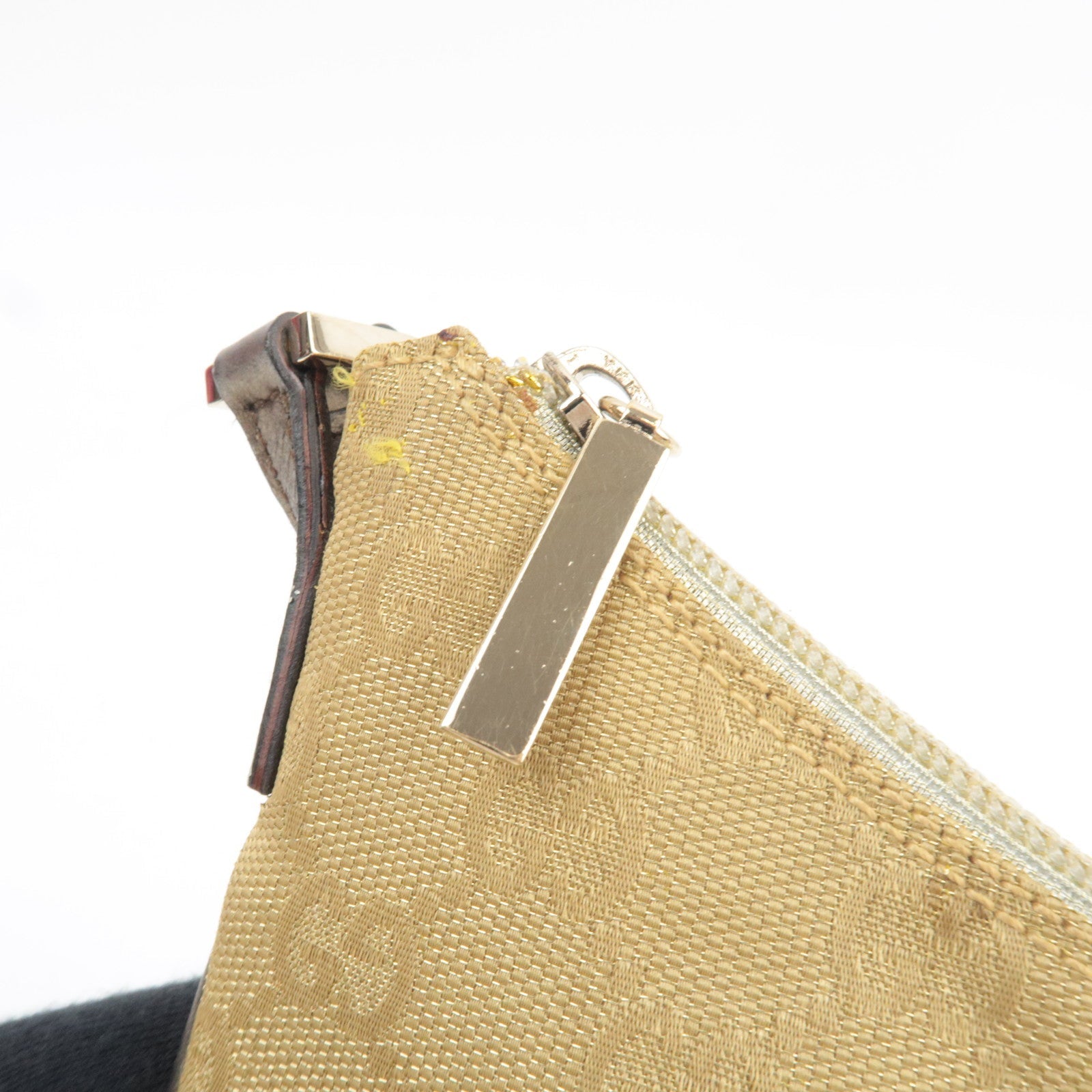 GUCCI Shoulder Bag GG Canvas Leather Beige Gold 005.0813