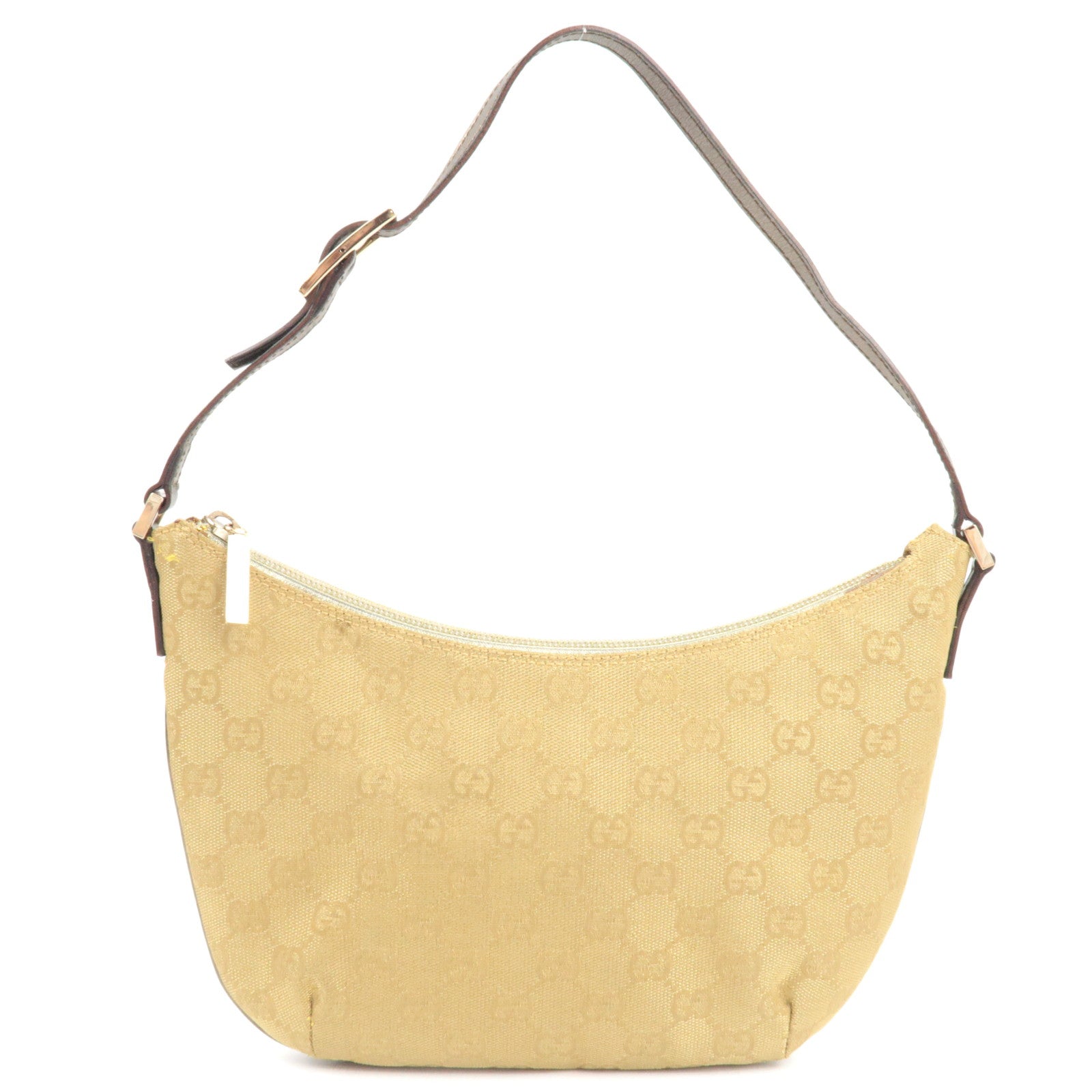 GUCCI Shoulder Bag GG Canvas Leather Beige Gold 005.081380206