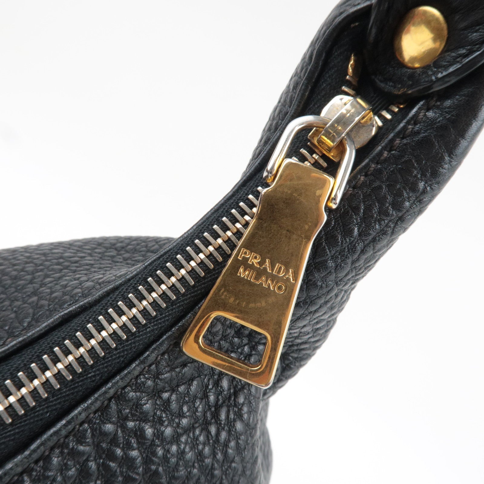 PRADA One Shoulder Bag Vitello Daino Leather Black BR4311 *Dust bag