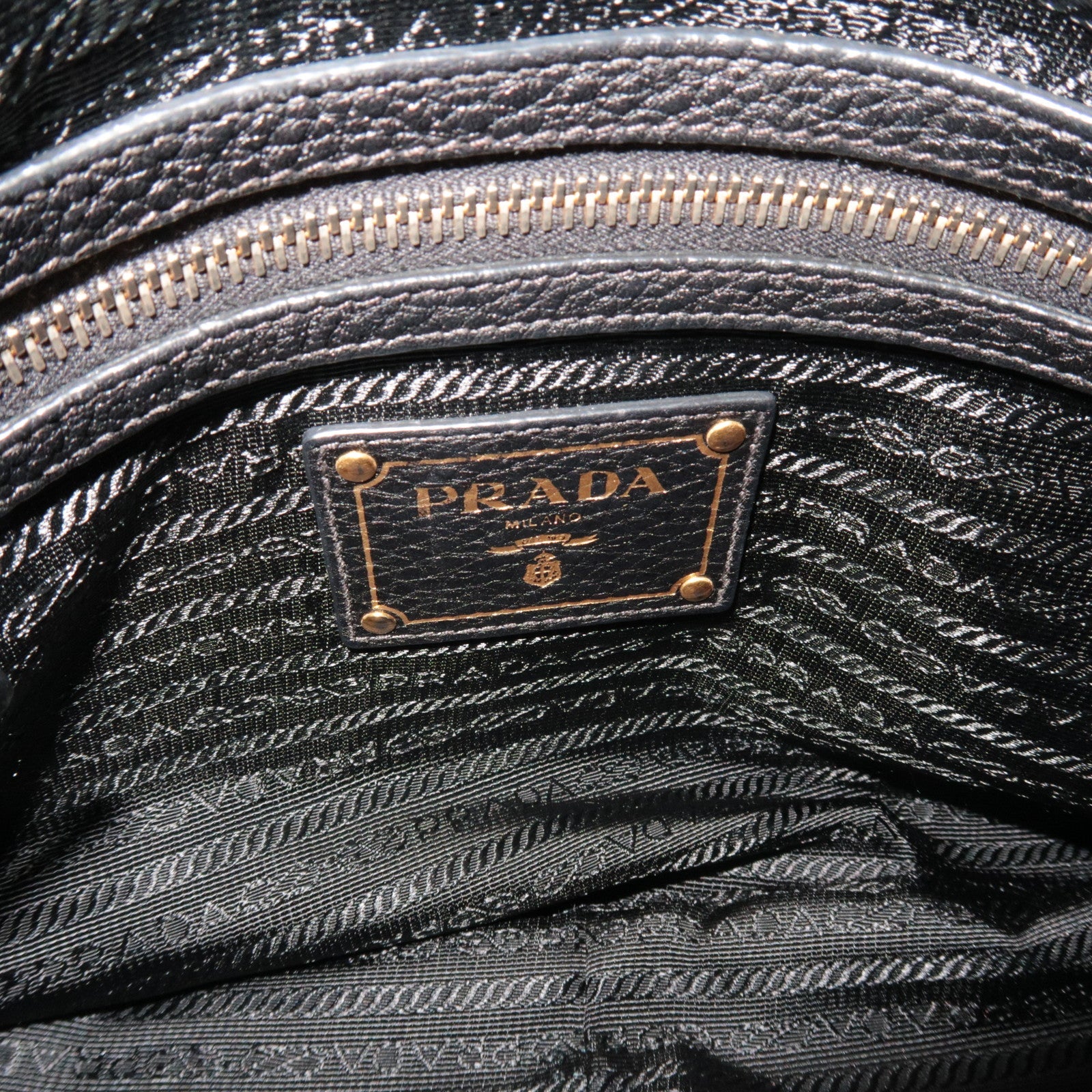 PRADA One Shoulder Bag Vitello Daino Leather Black BR4311 *Dust bag