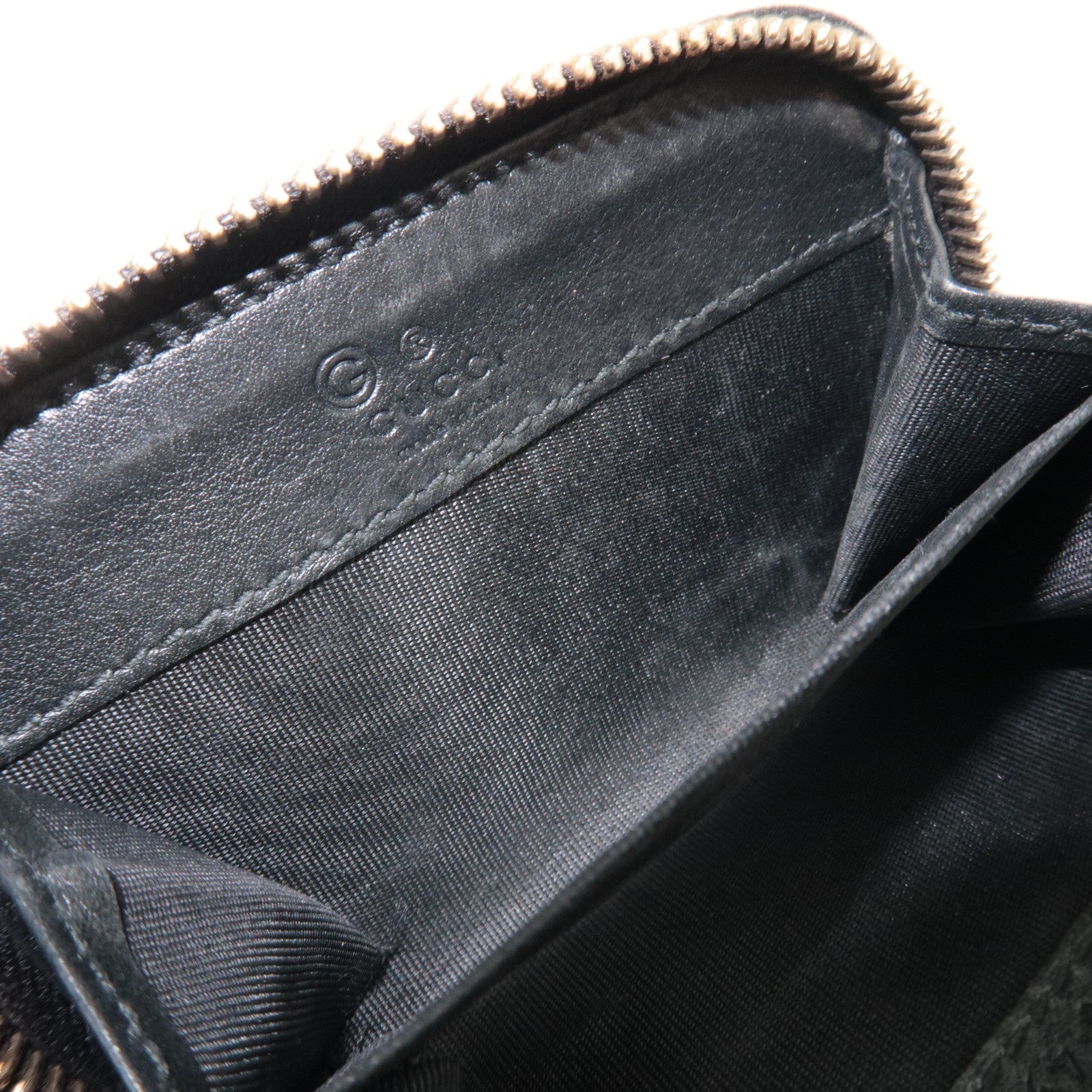 GUCCI Guccissima Coin Case Leather Black 449896 *Box, Dust bag