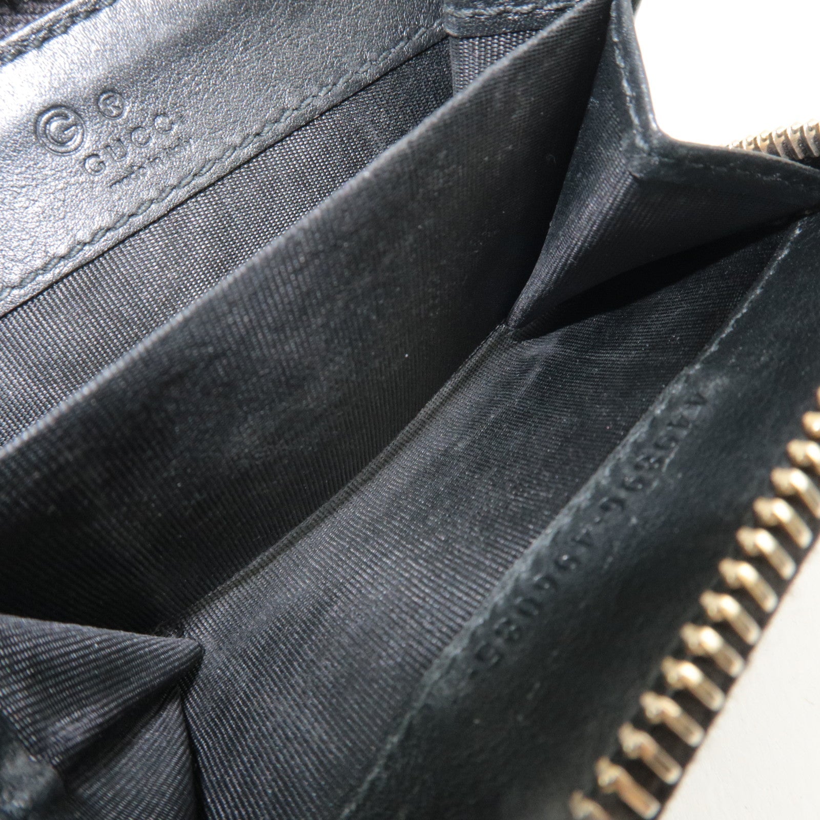 GUCCI Guccissima Coin Case Leather Black 449896 *Box, Dust bag