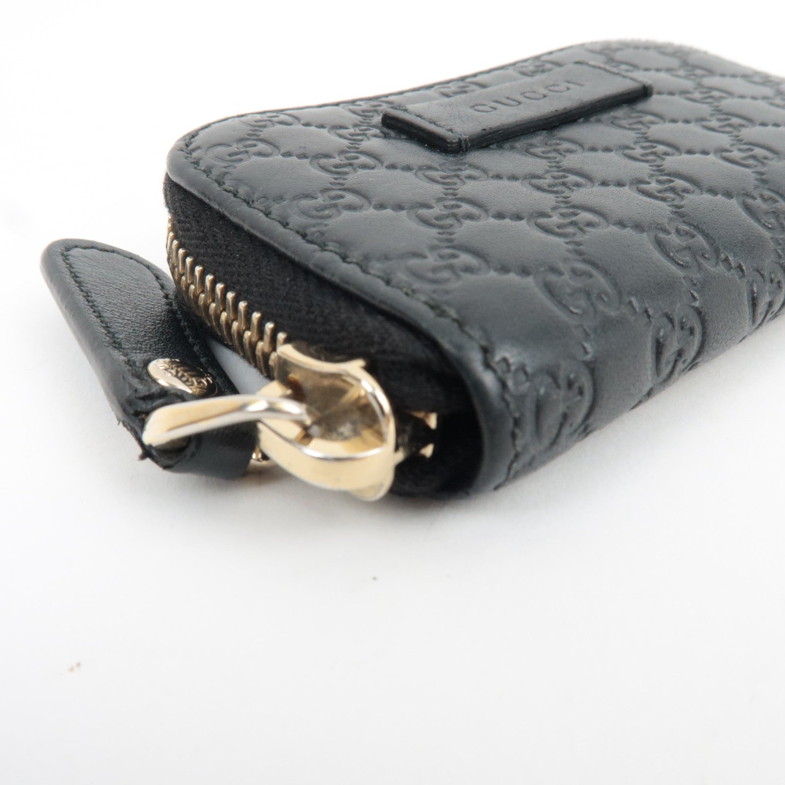 GUCCI Guccissima Coin Case Leather Black 449896 *Box, Dust bag