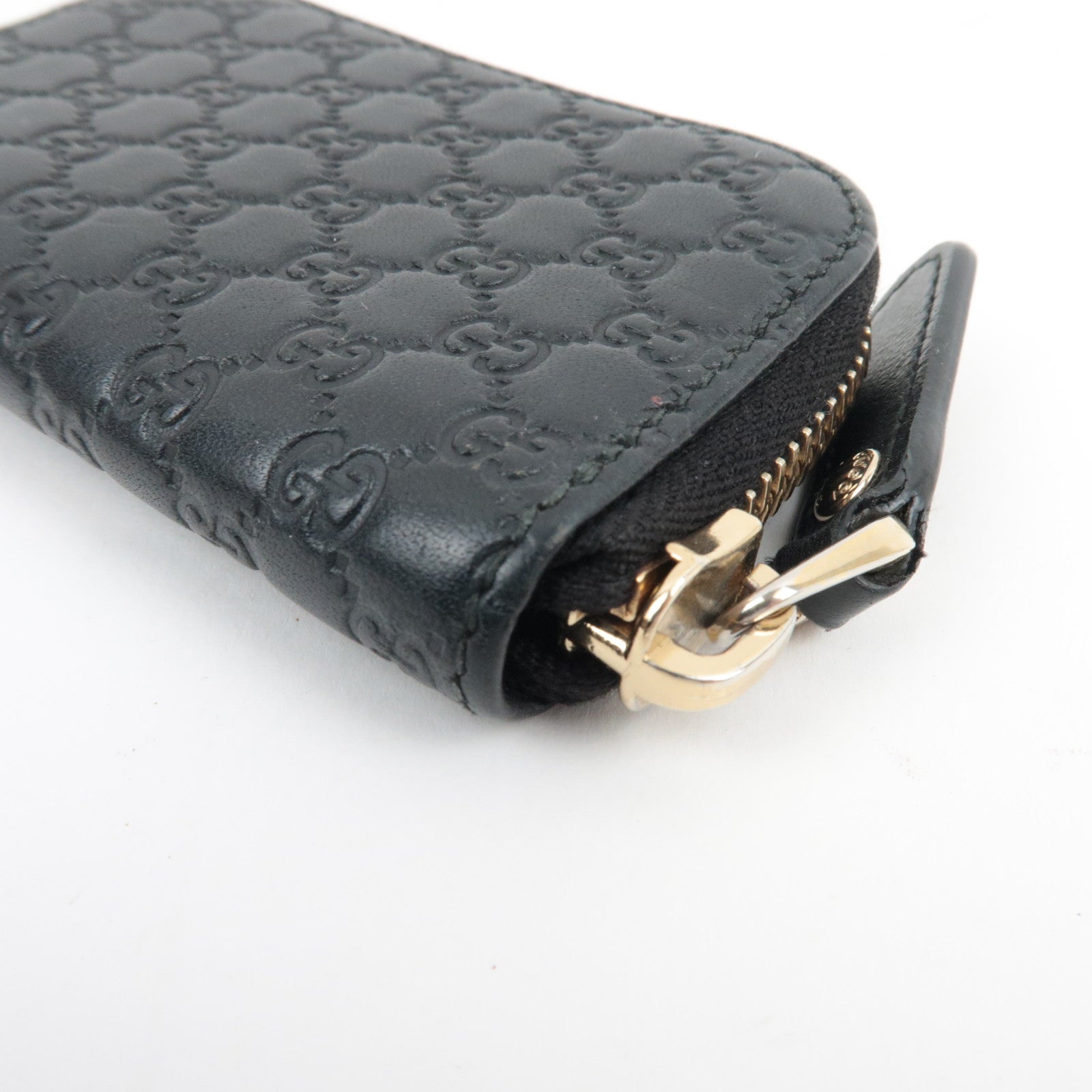 GUCCI Guccissima Coin Case Leather Black 449896 *Box, Dust bag