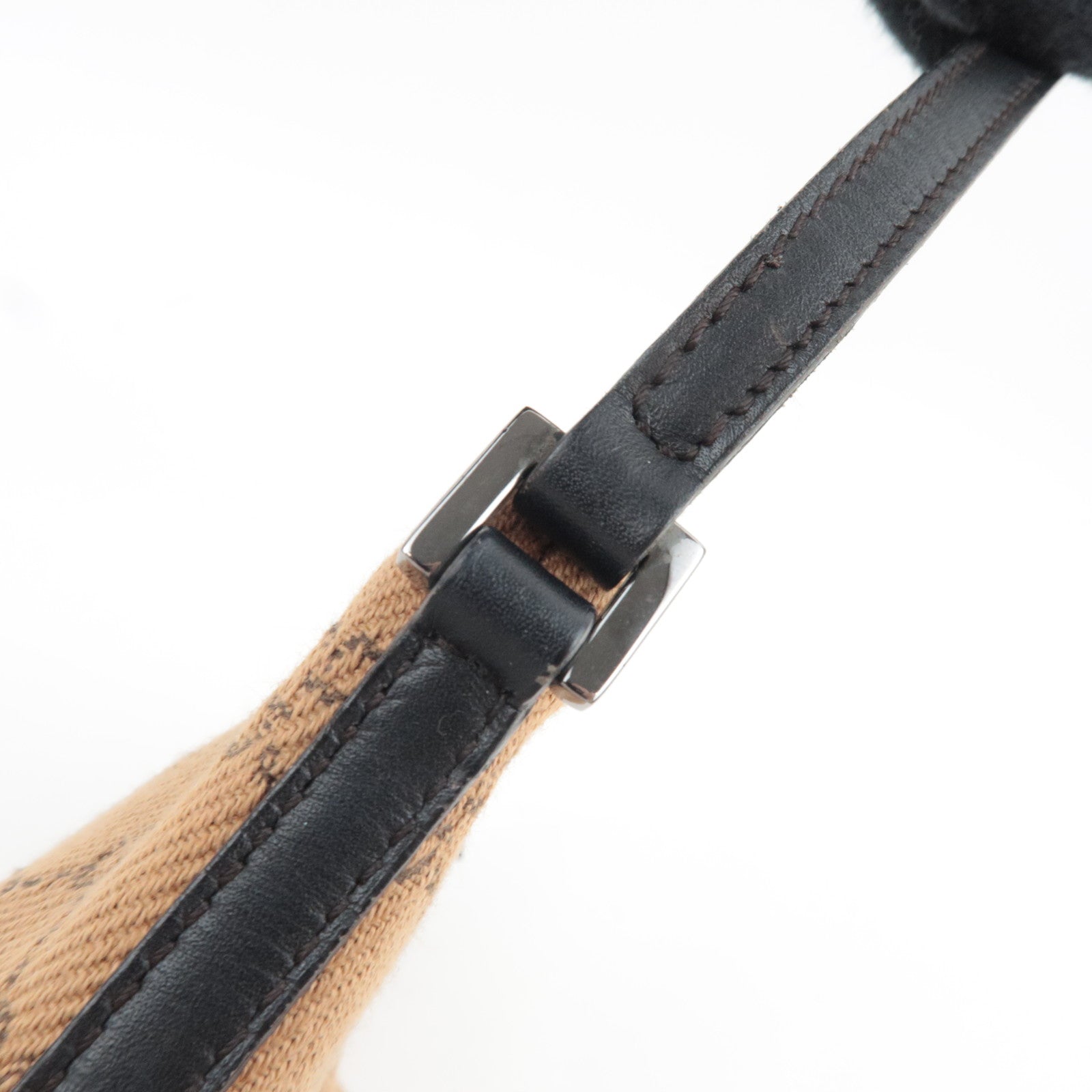 GUCCI Boat Bag Handbag GG Canvas Leather Beige 07198