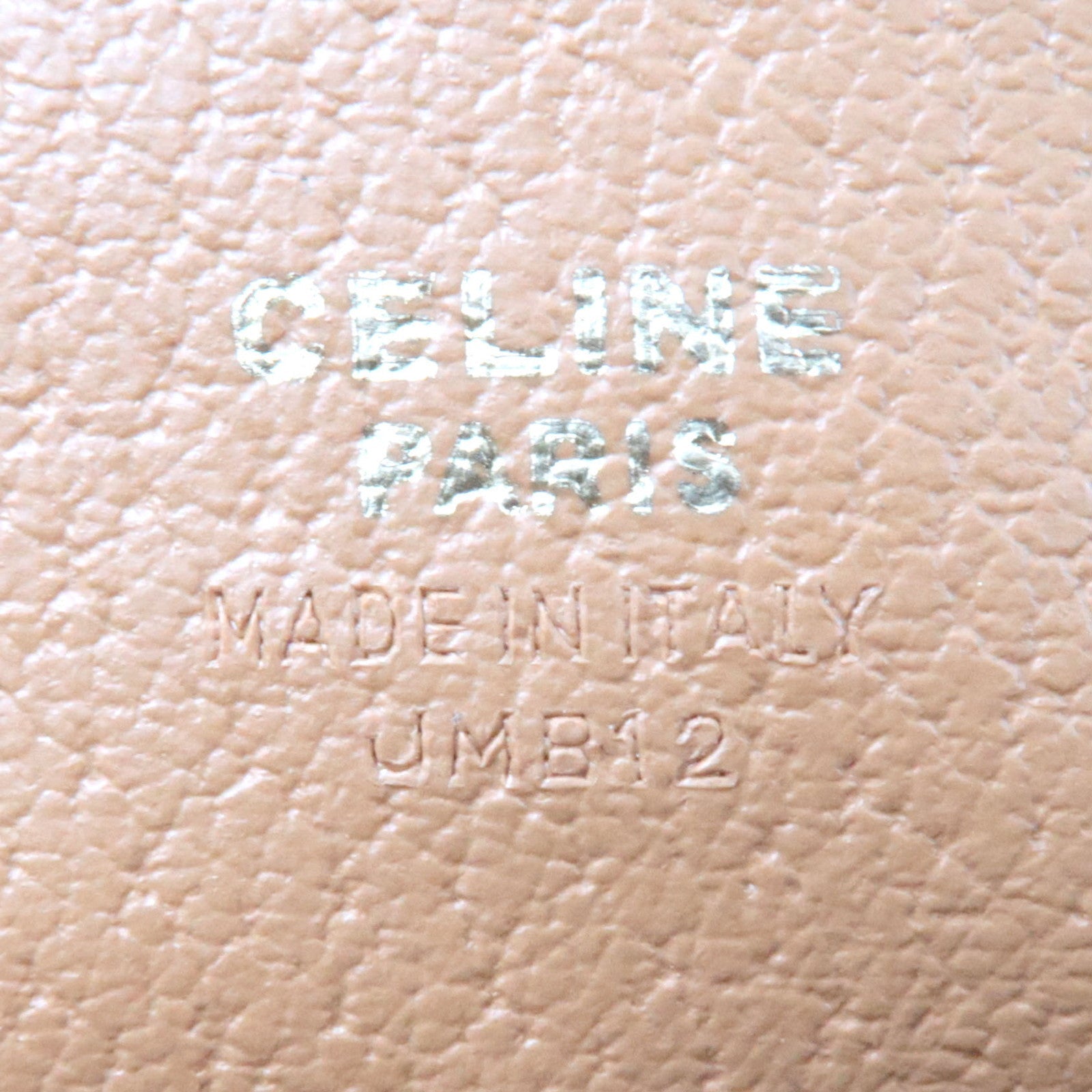 CELINE Macadam Clutch Bag PVC Leather Brown