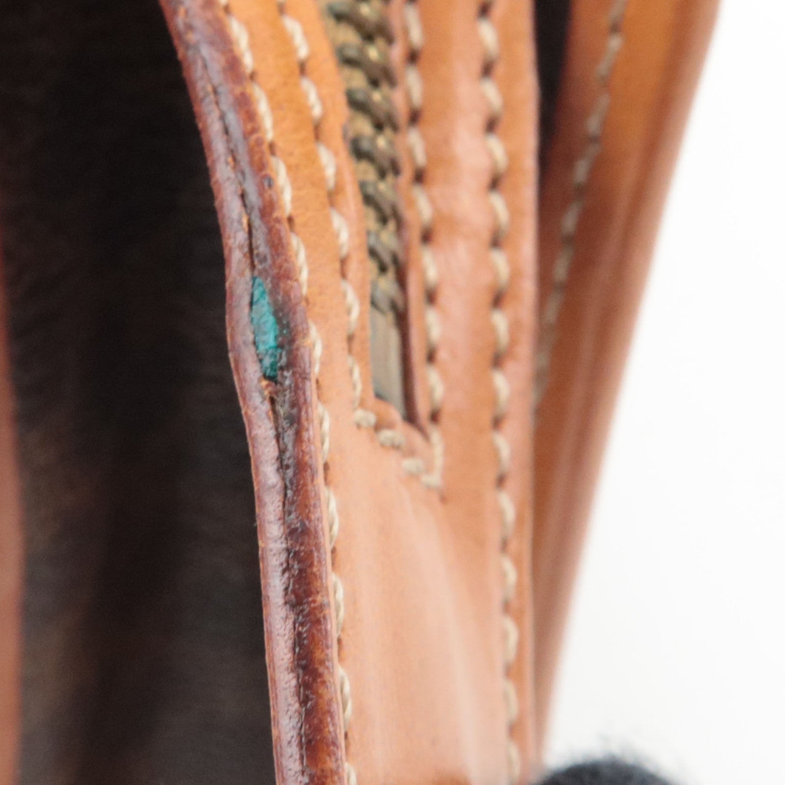 CELINE Macadam Clutch Bag PVC Leather Brown