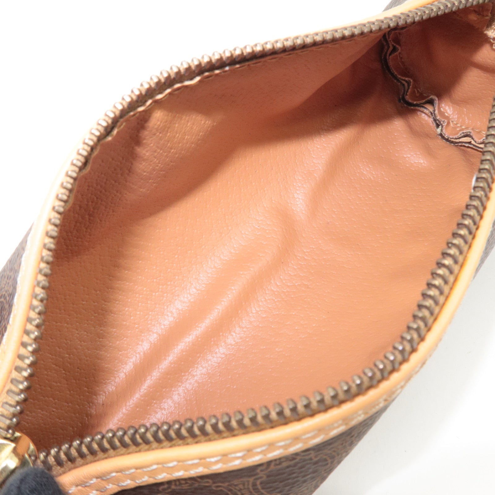 CELINE Macadam Pouch Shoulder Bag PVC Leather Brown *Strap