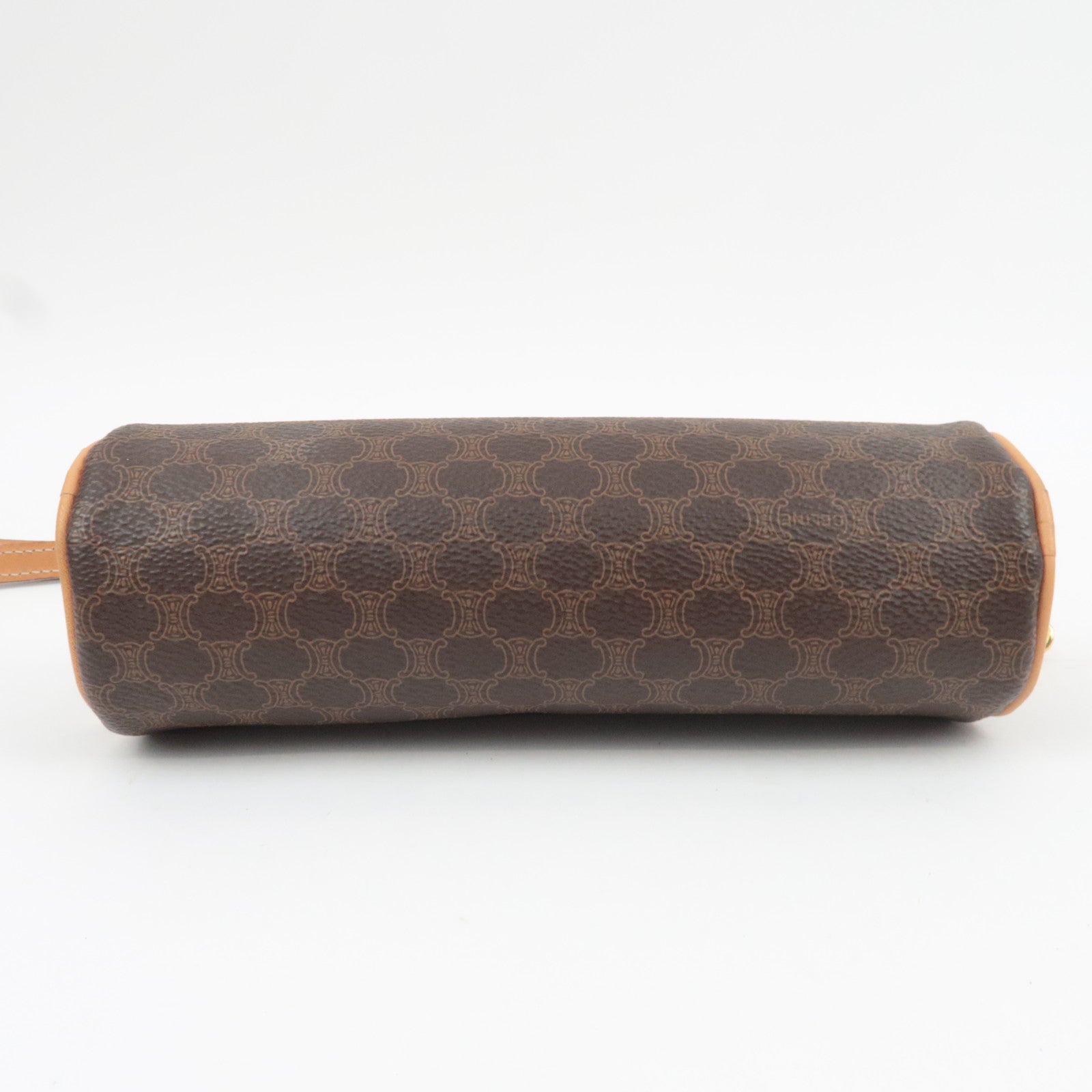 CELINE Macadam Pouch Shoulder Bag PVC Leather Brown *Strap