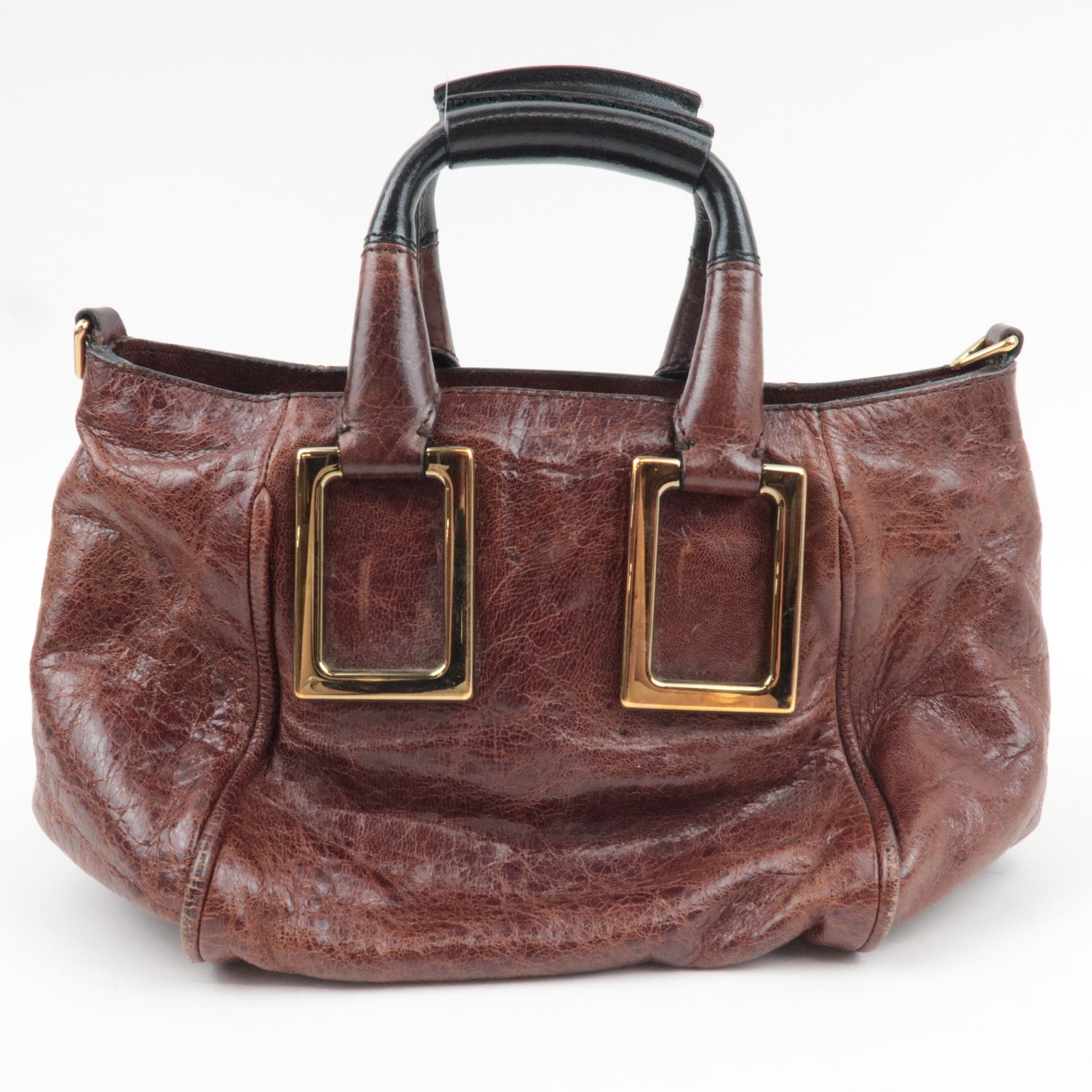 Chloe Ethel 2Way Shoulder Bag Leather Brown *Strap