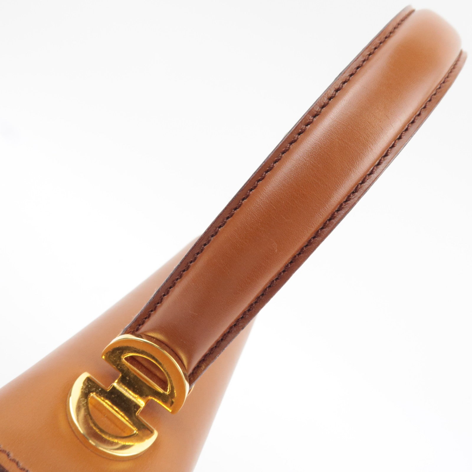 CELINE 2Way Handbag Leather Brown *Strap