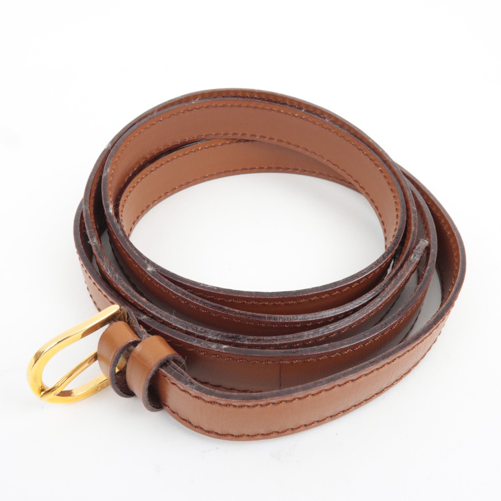 CELINE 2Way Handbag Leather Brown *Strap