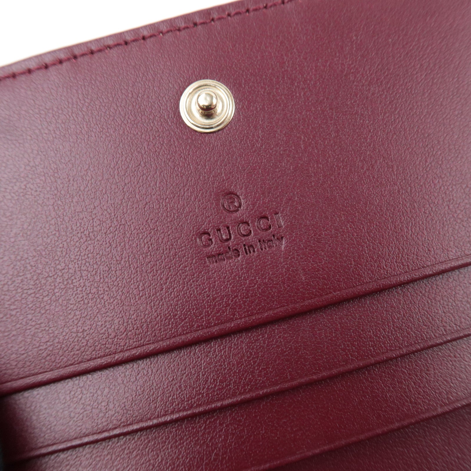 GUCCI Owl Detail Bifold Wallet GG Supreme Beige 818767 *Box, Dust bag