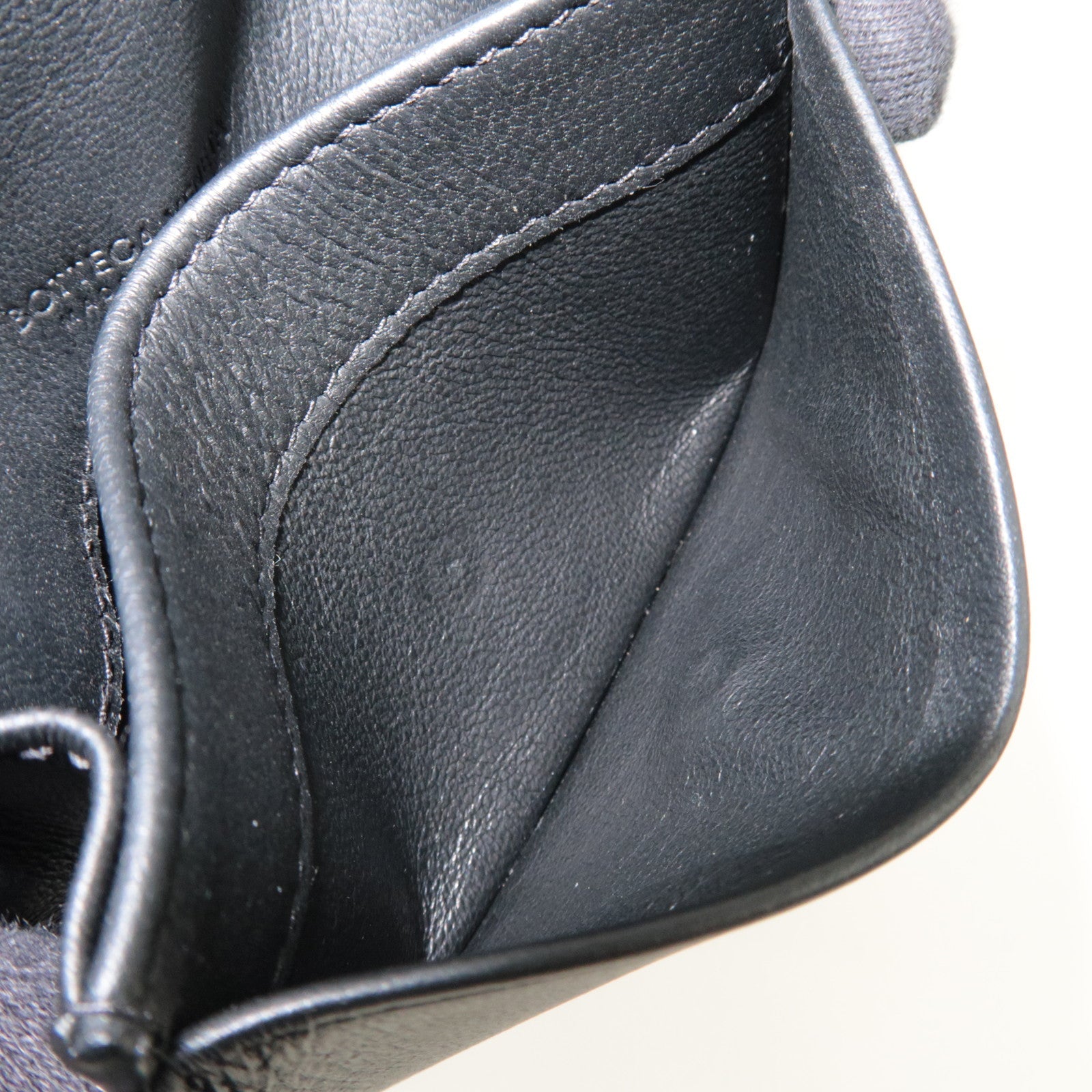 BOTTEGA VENETA Intrecciato Bifold Card Case Leather Black *Box, Dust bag