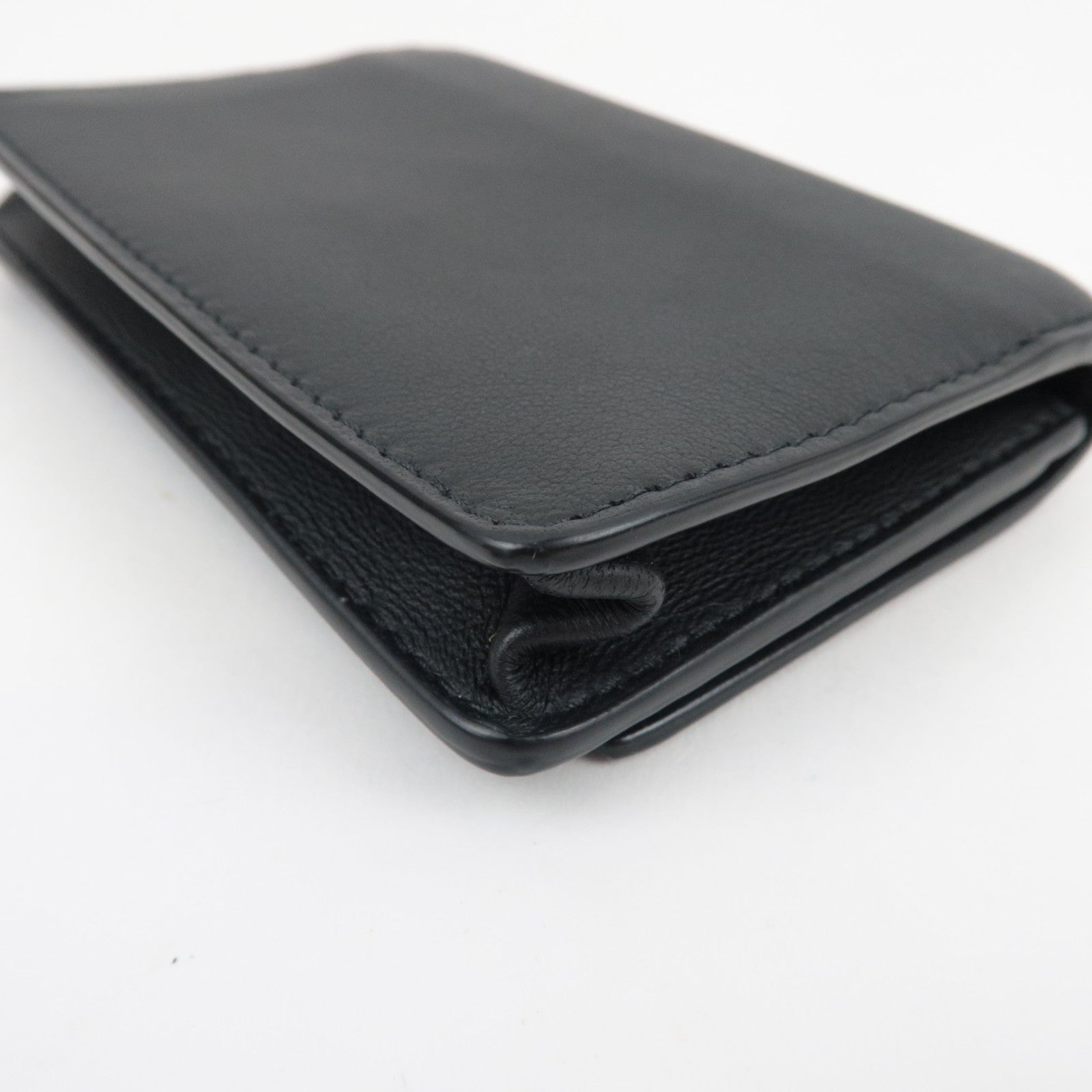 BOTTEGA VENETA Intrecciato Bifold Card Case Leather Black *Box, Dust bag