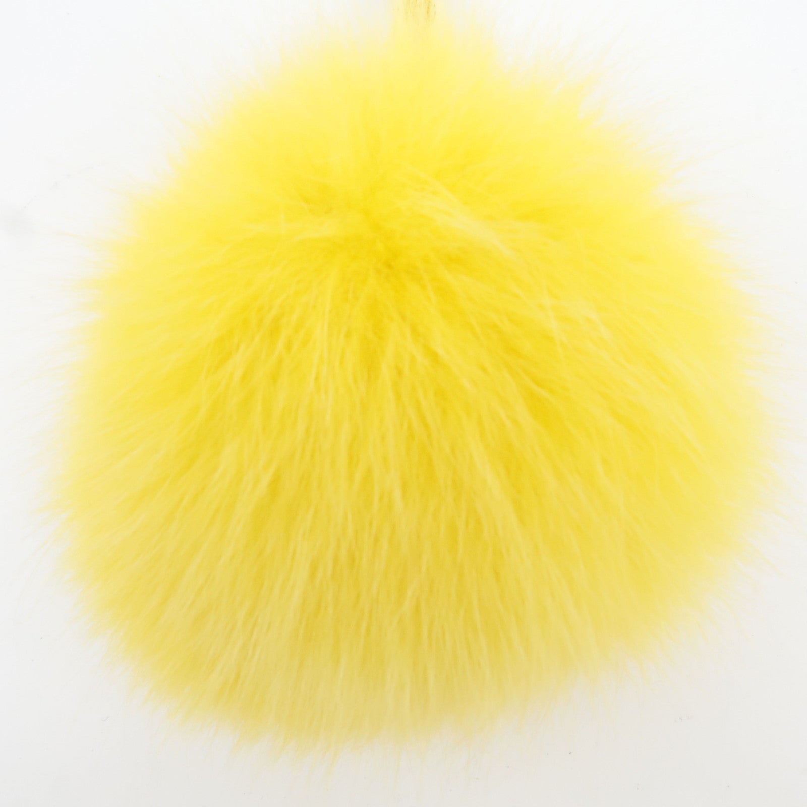 FENDI Pompom Charm Fur Bag Charm Yellow