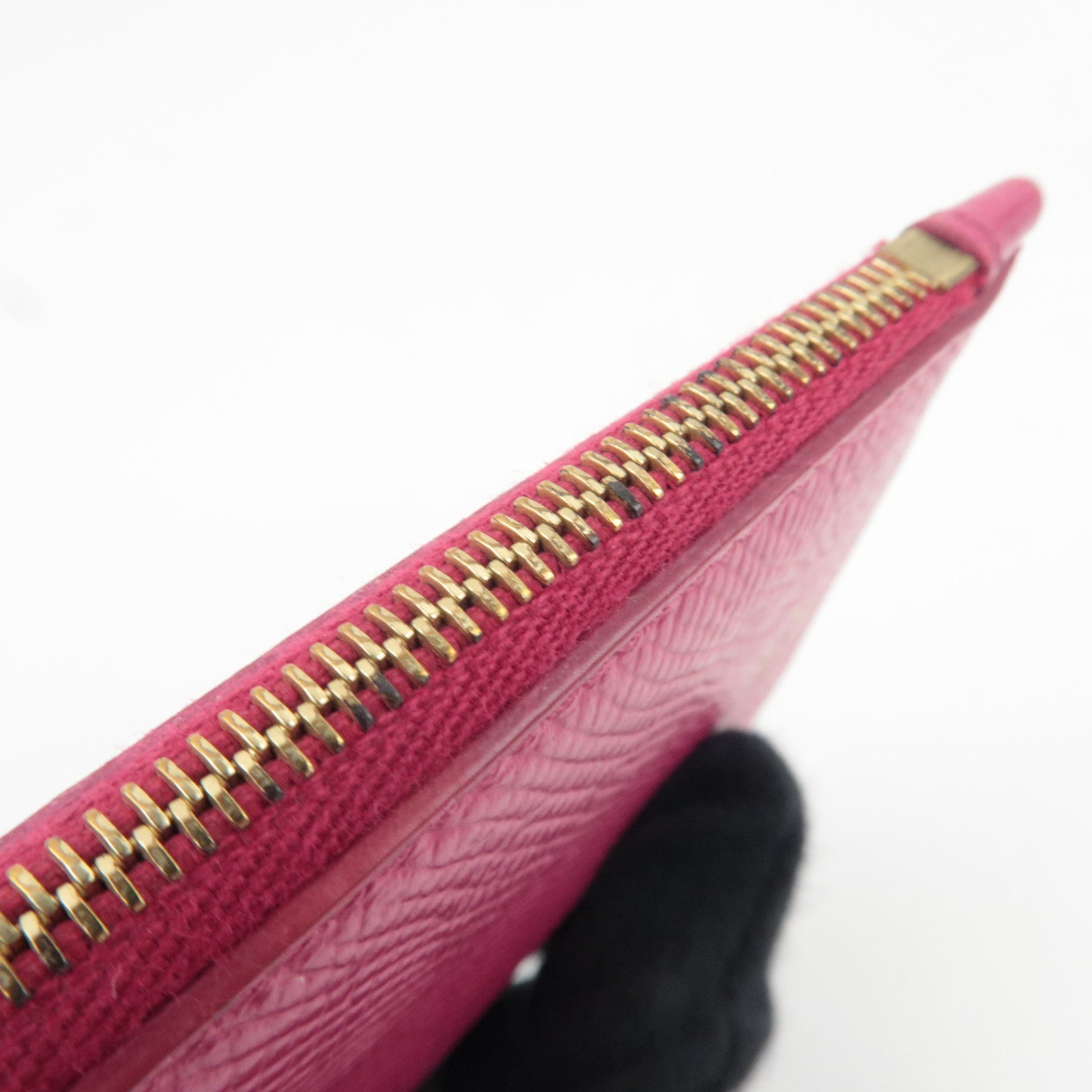 CELINE Fragment Case Card Case Leather Pink