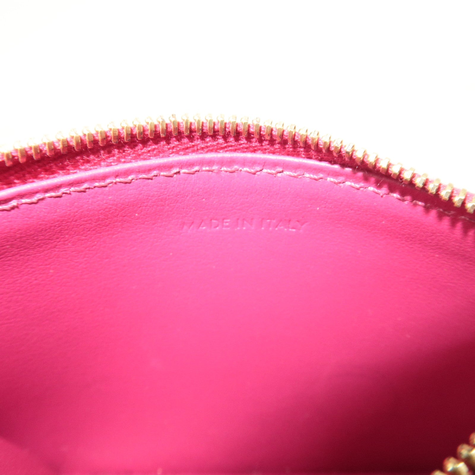 CELINE Fragment Case Card Case Leather Pink