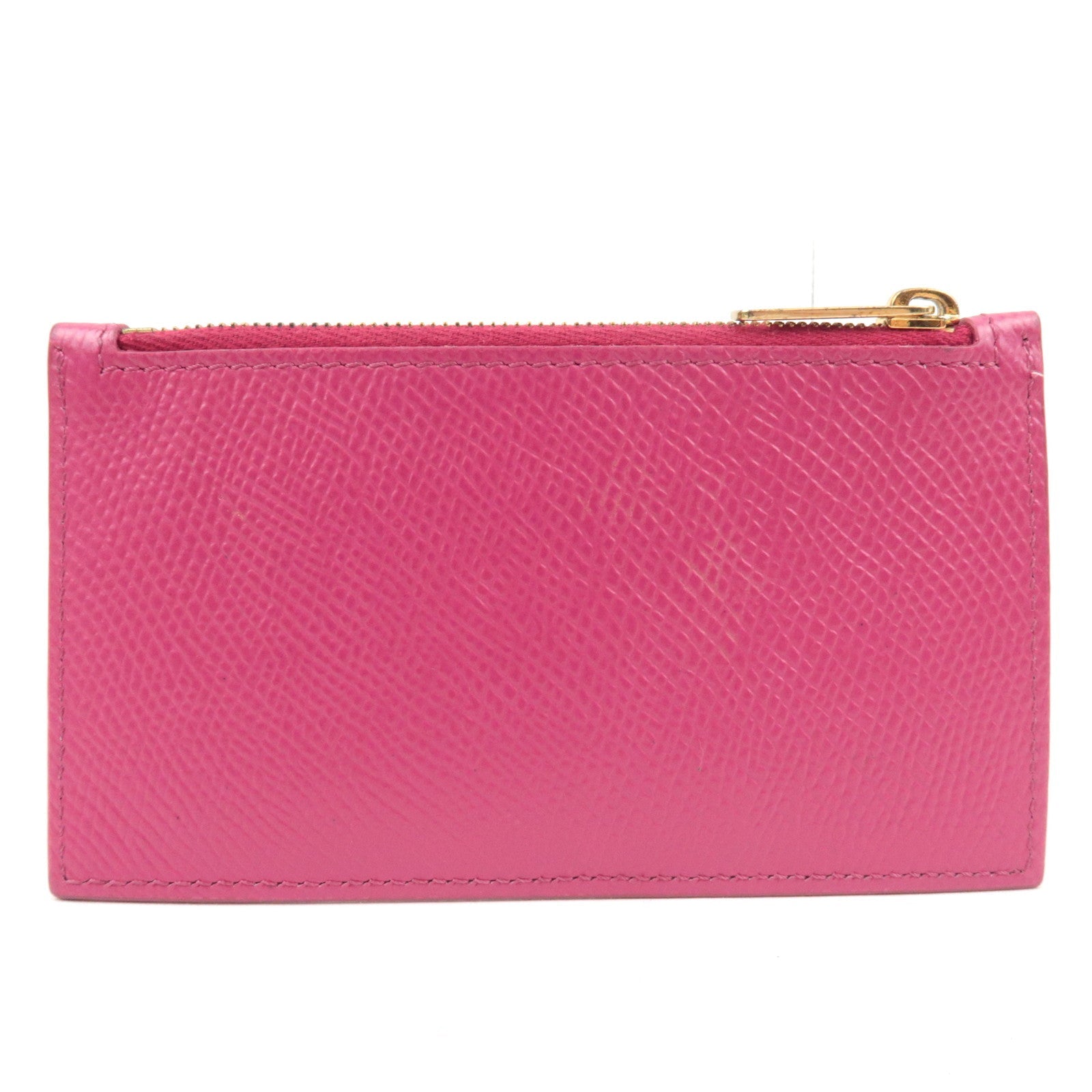 CELINE Fragment Case Card Case Leather Pink