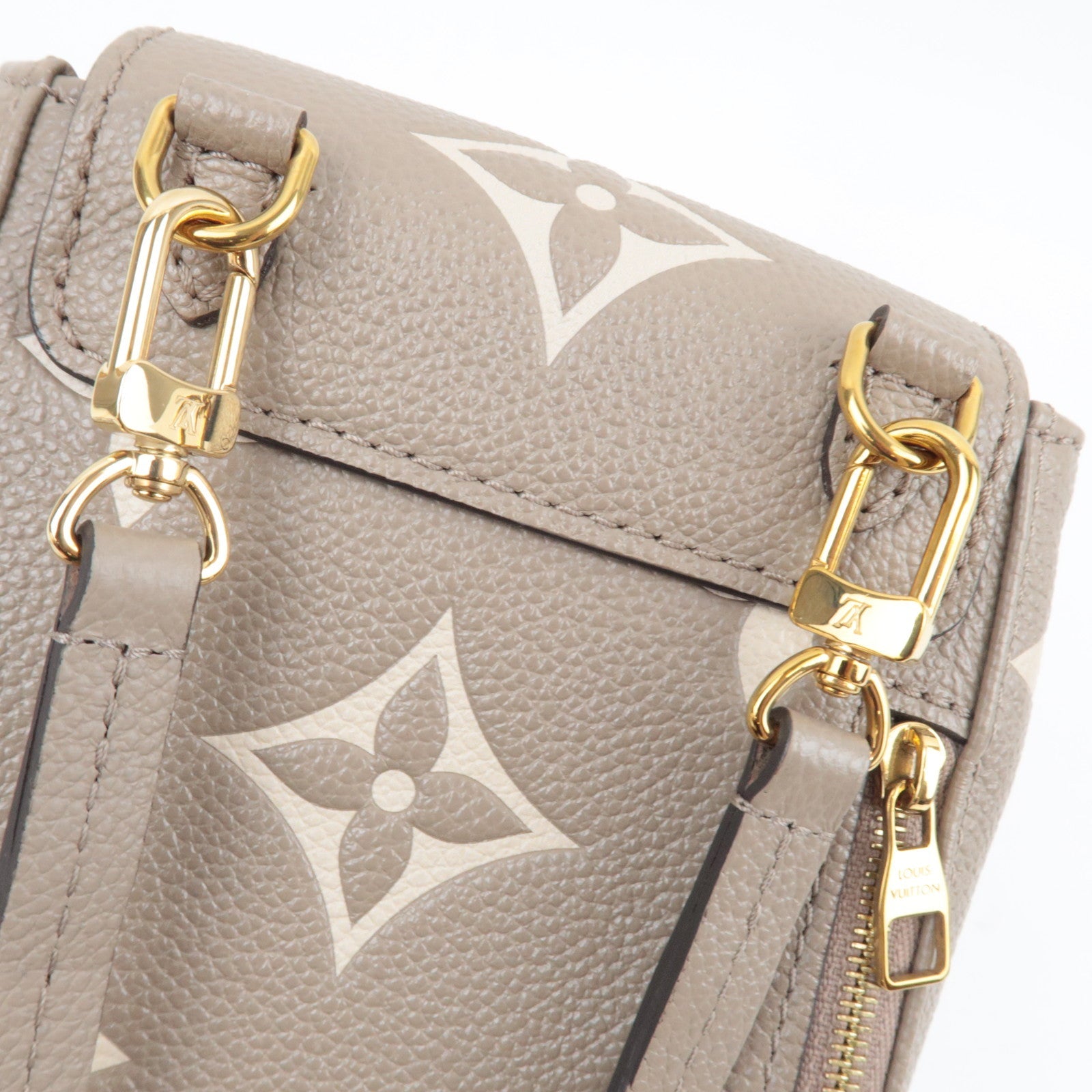 Louis Vuitton Bicolor Monogram Empreinte Tiny Backpack Tourterelle M80738 RFID *Box, Dust bag, Strap