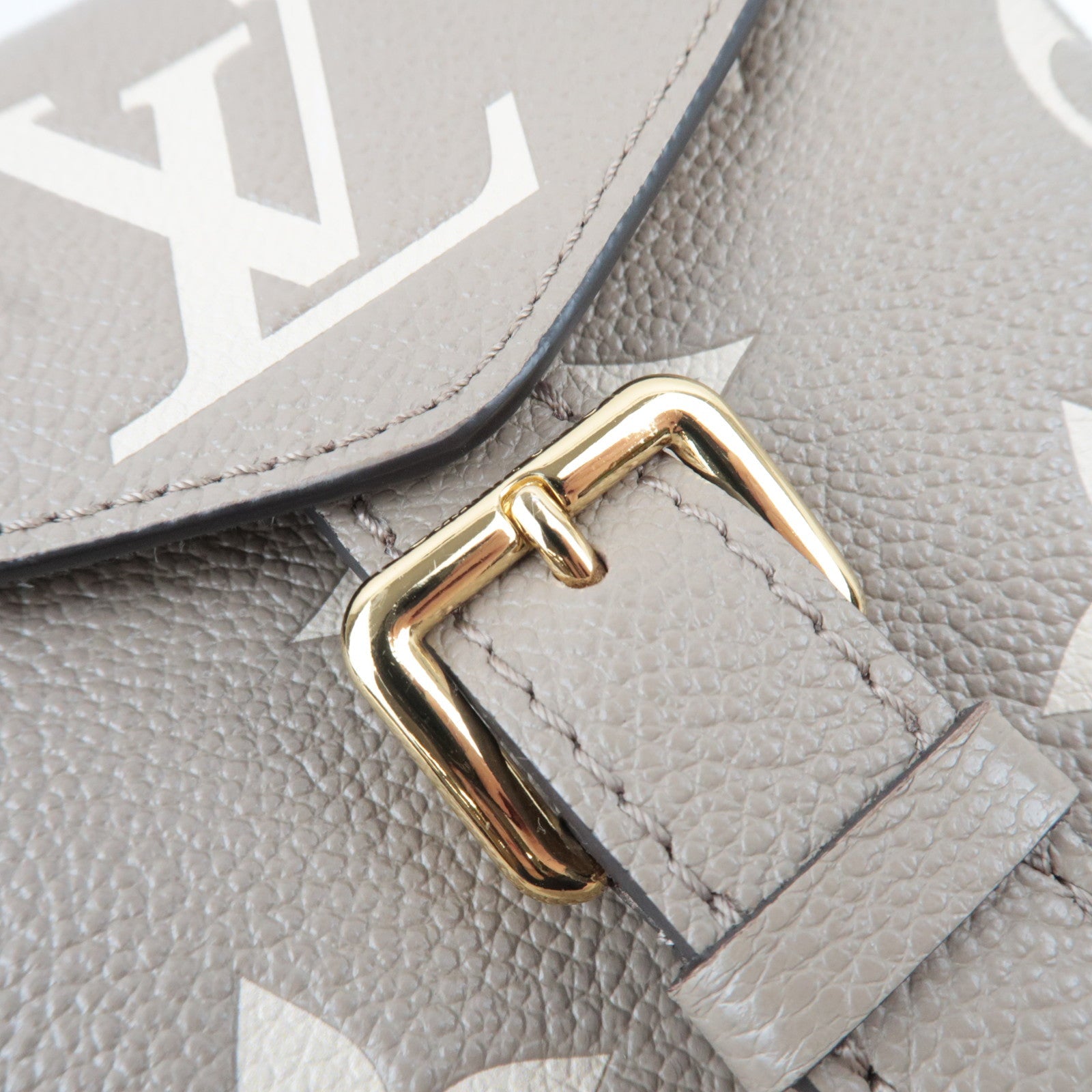 Louis Vuitton Bicolor Monogram Empreinte Tiny Backpack Tourterelle M80738 RFID *Box, Dust bag, Strap