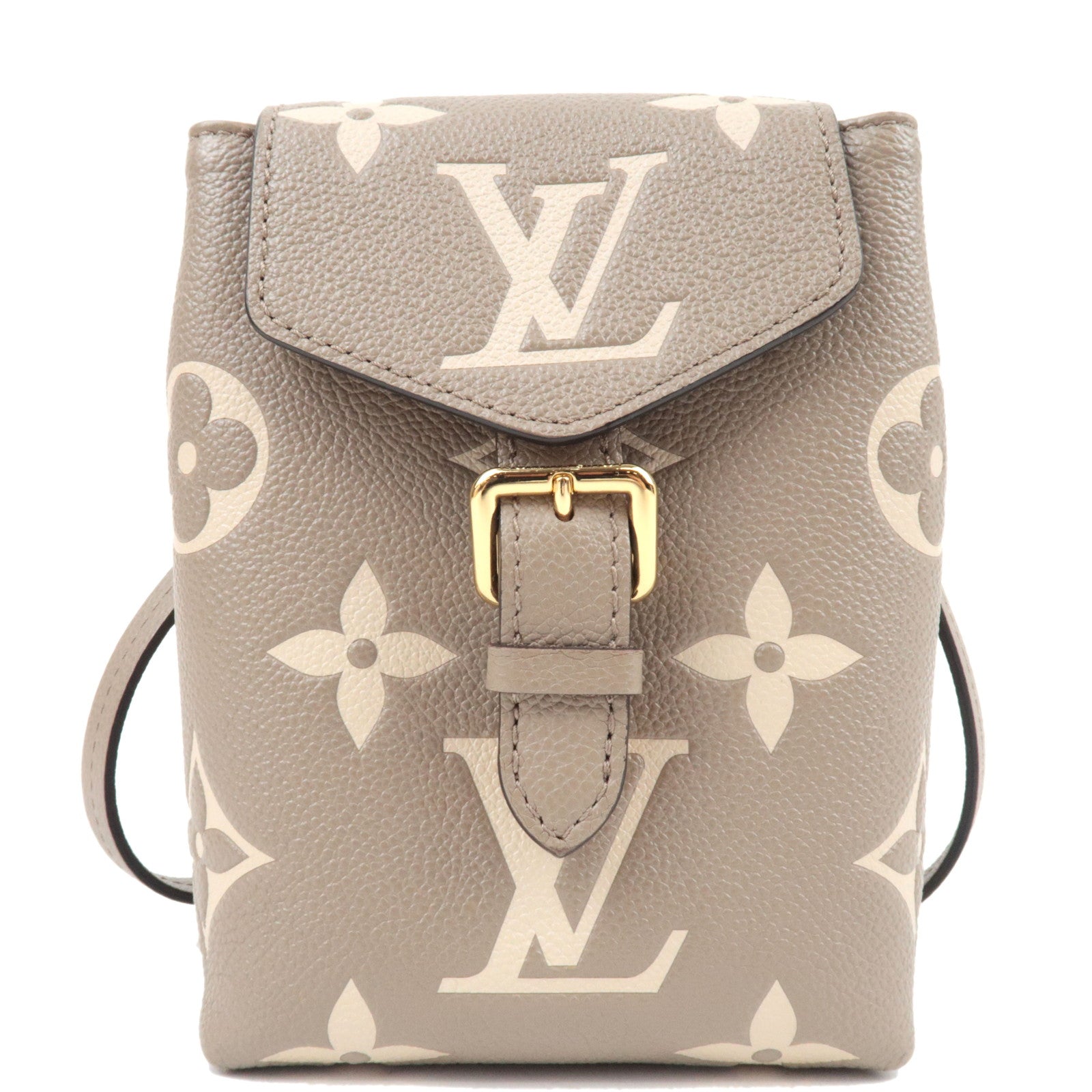 Louis Vuitton Bicolor Monogram Empreinte Tiny Backpack Tourterelle M80738 RFID *Box, Dust bag, Strap80357