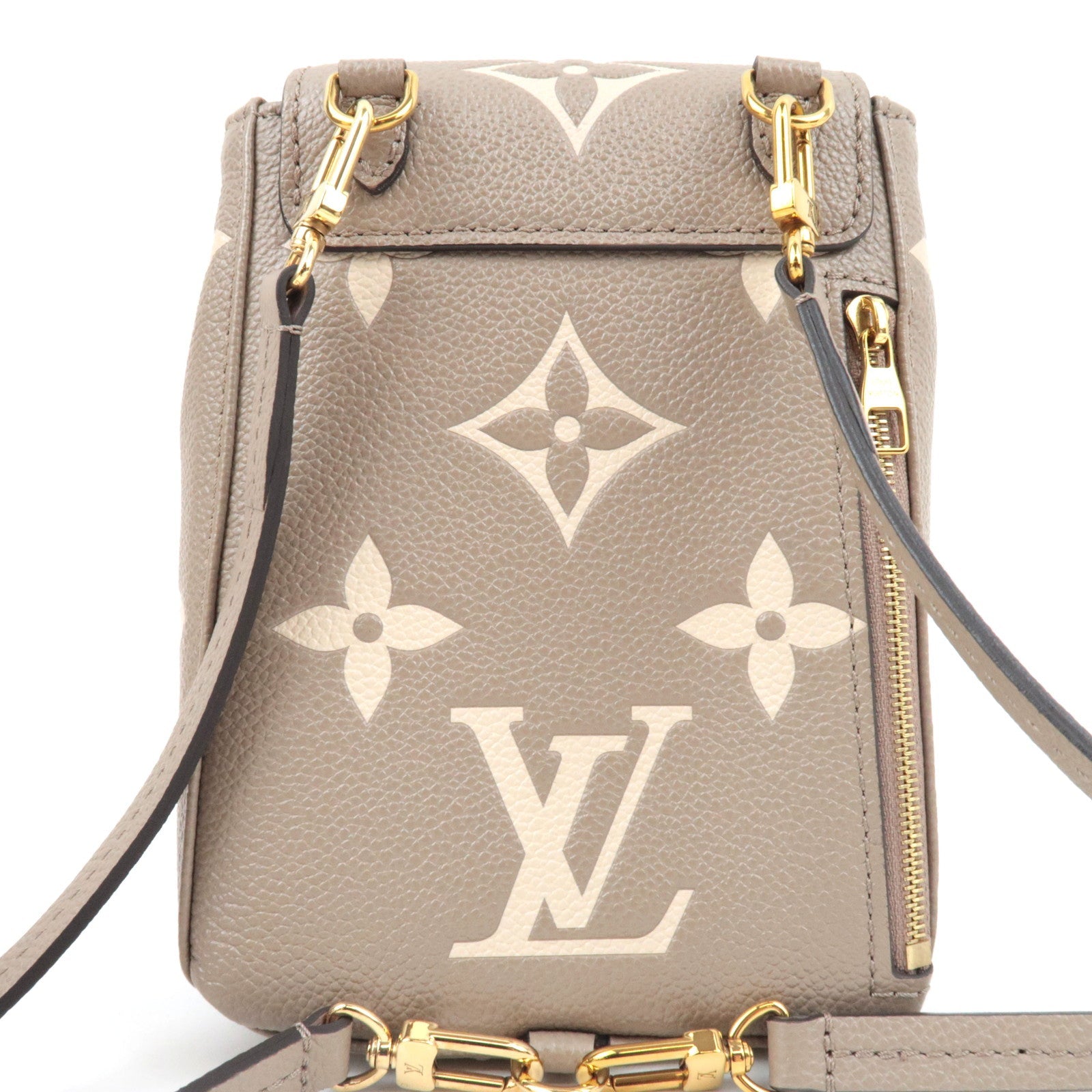 Louis Vuitton Bicolor Monogram Empreinte Tiny Backpack Tourterelle M80738 RFID *Box, Dust bag, Strap
