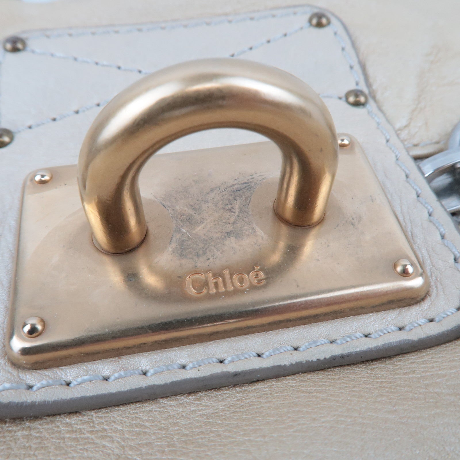 Chloe Paddington Handbag Leather Champagne Gold *Key Lock