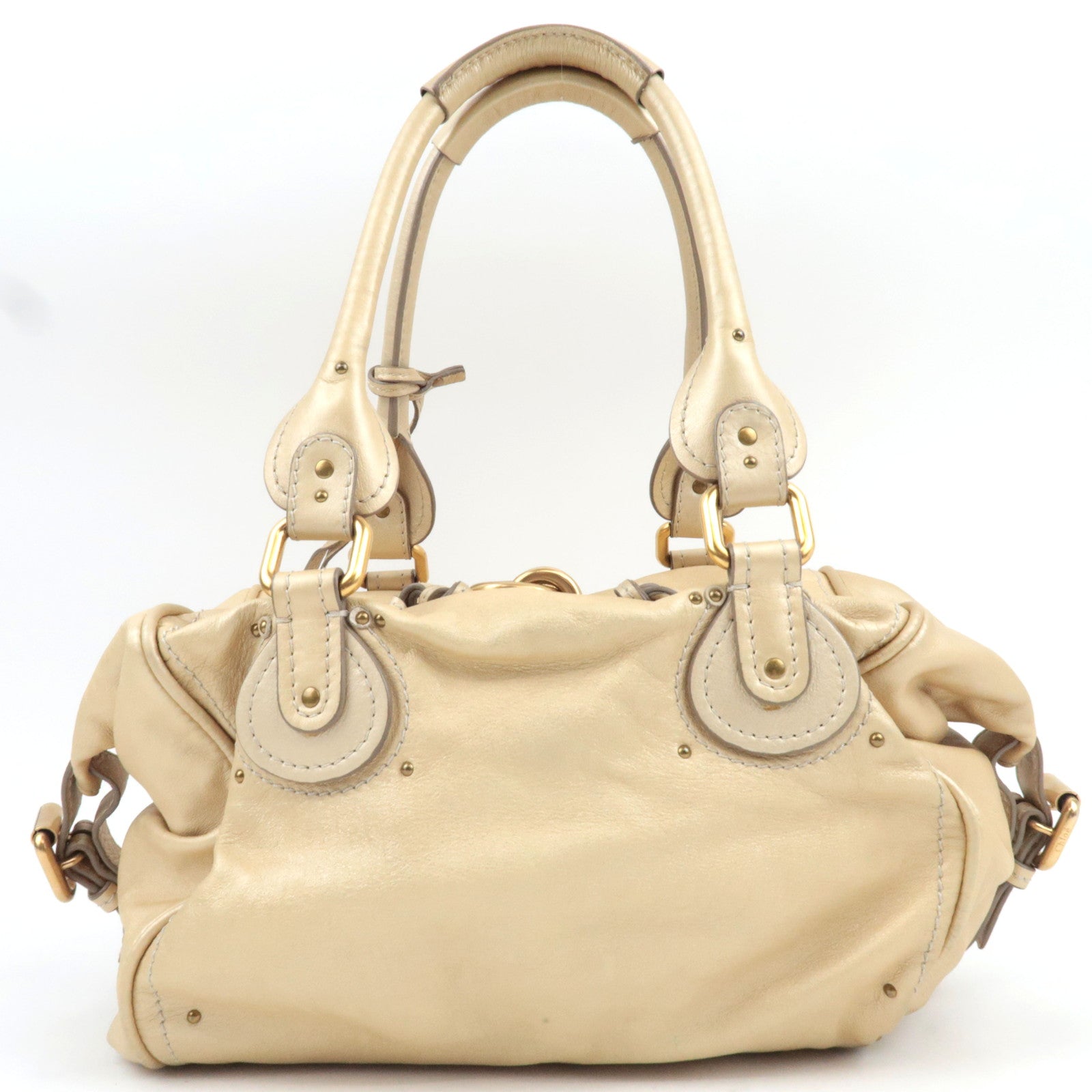 Chloe Paddington Handbag Leather Champagne Gold *Key Lock