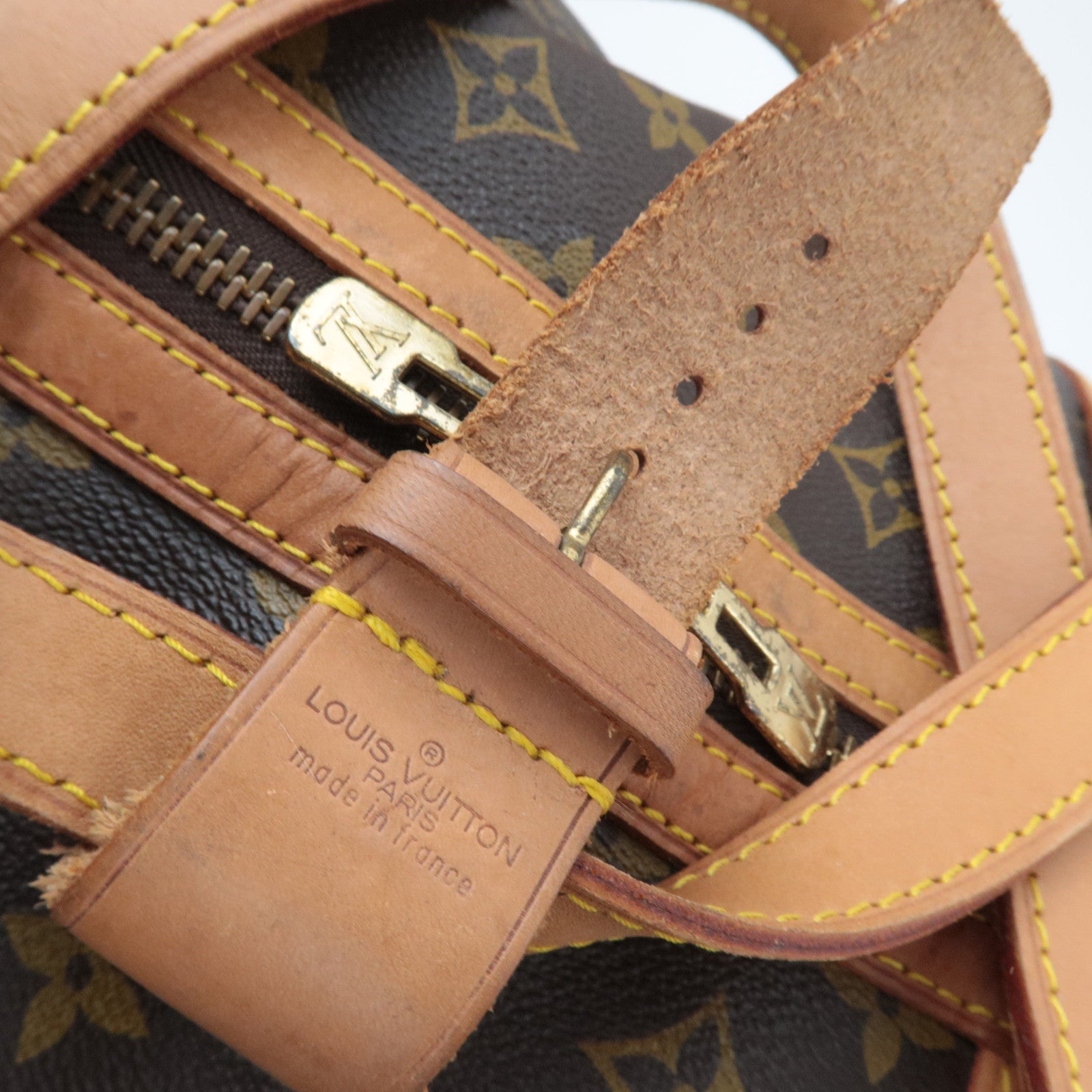 Louis Vuitton Monogram Sac Souple 55 Travel Bag M41622 81VI *Name tag, Poignet