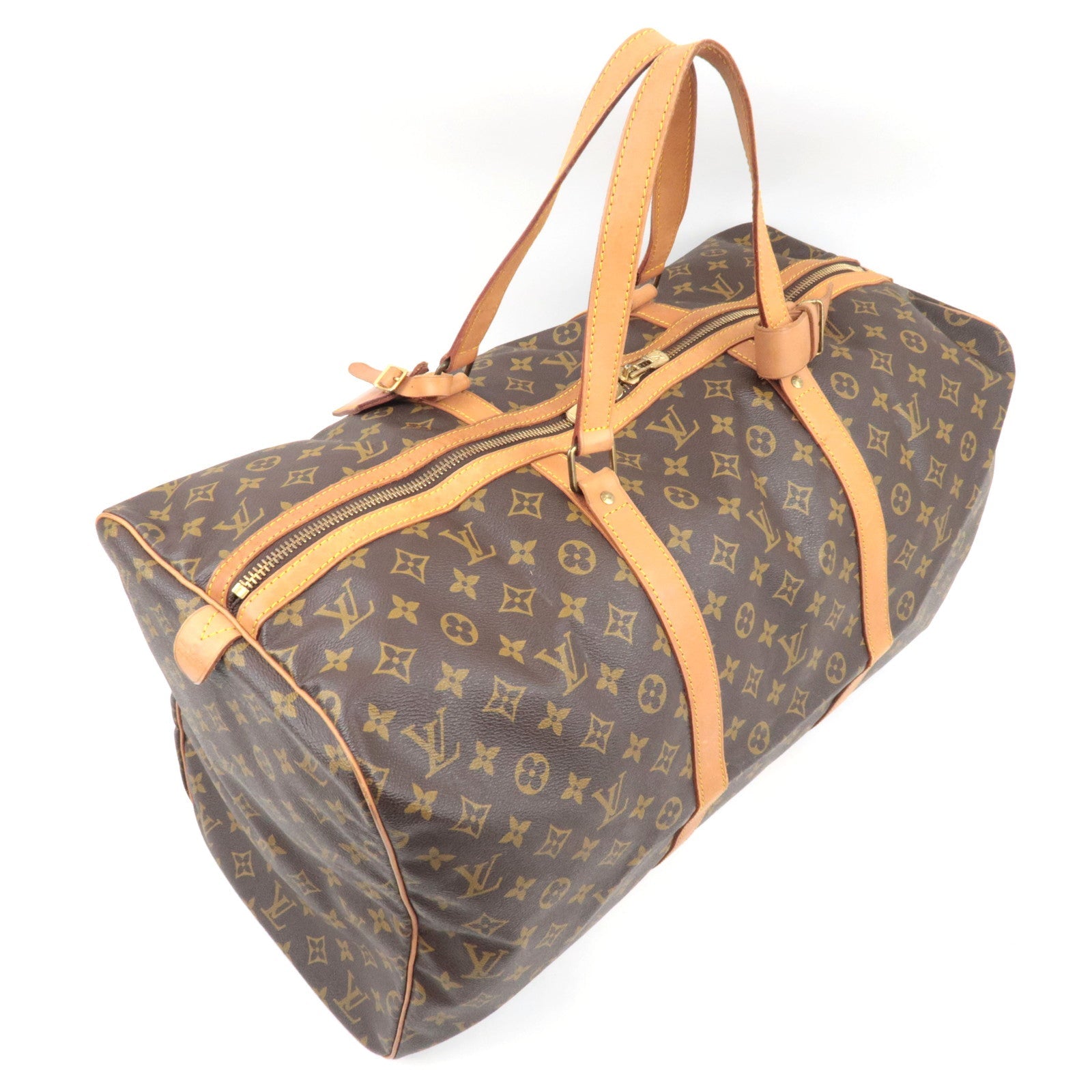Louis Vuitton Monogram Sac Souple 55 Travel Bag M41622 81VI *Name tag, Poignet