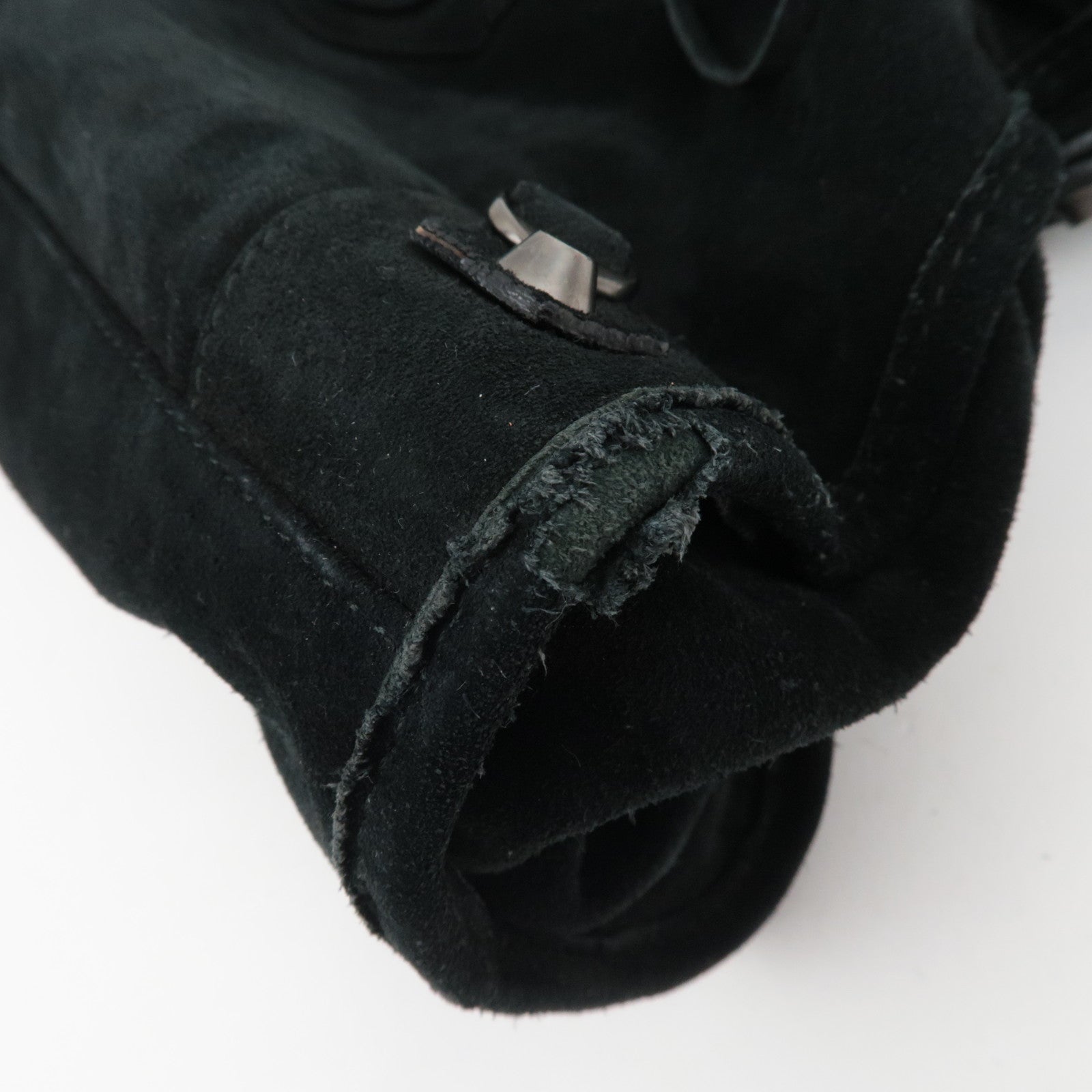 BALENCIAGA The City 2Way Handbag Suede Black 115748 *Dust bag, Strap ※Mirror missing