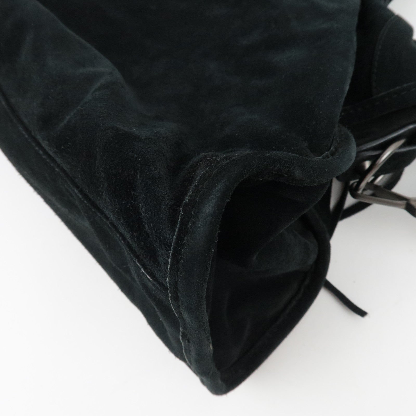 BALENCIAGA The City 2Way Handbag Suede Black 115748 *Dust bag, Strap ※Mirror missing