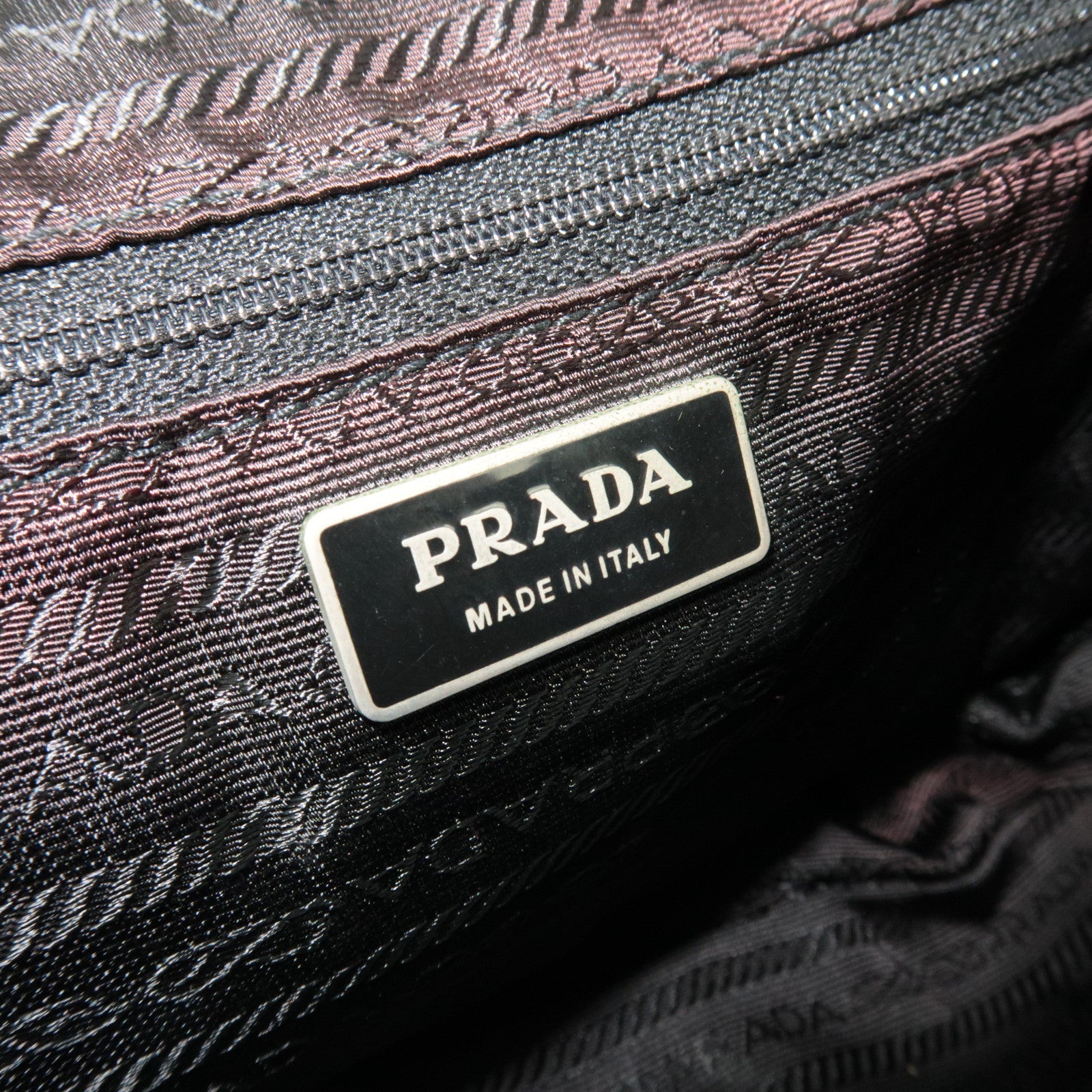 PRADA Shoulder Bag Nylon Leather Black