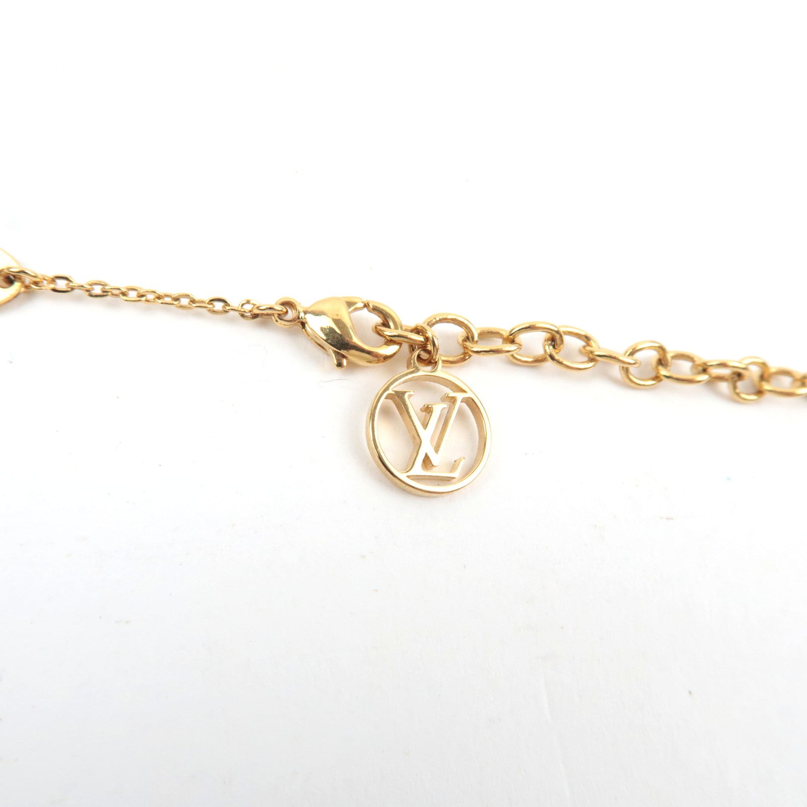 Louis Vuitton Nanogram Necklace Metal Gold Silver M63141 LE0179 *Box