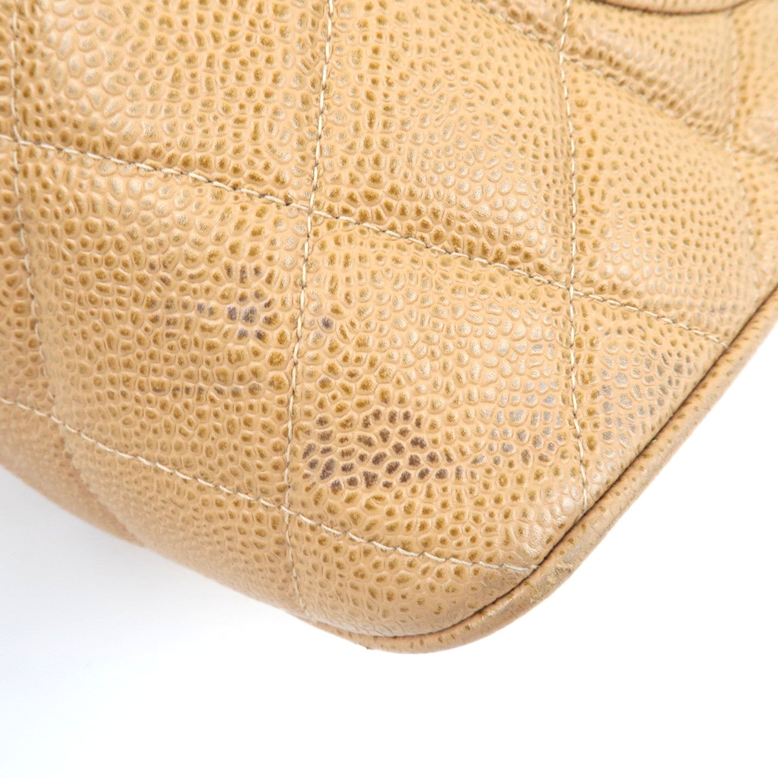 CHANEL Matelasse Medallion Tote Caviar Skin Beige Gold HDW A01804 7231753