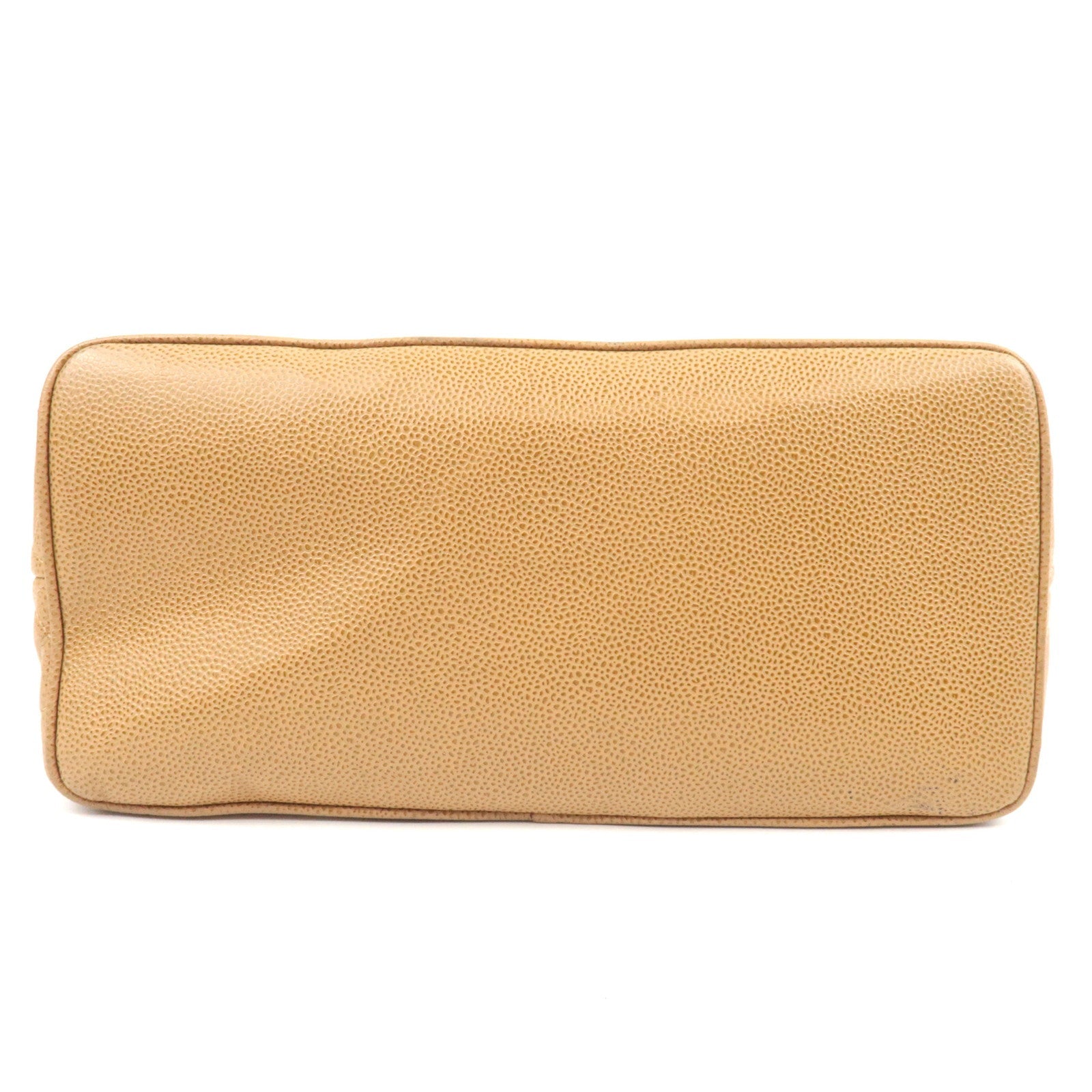 CHANEL Matelasse Medallion Tote Caviar Skin Beige Gold HDW A01804 7231753