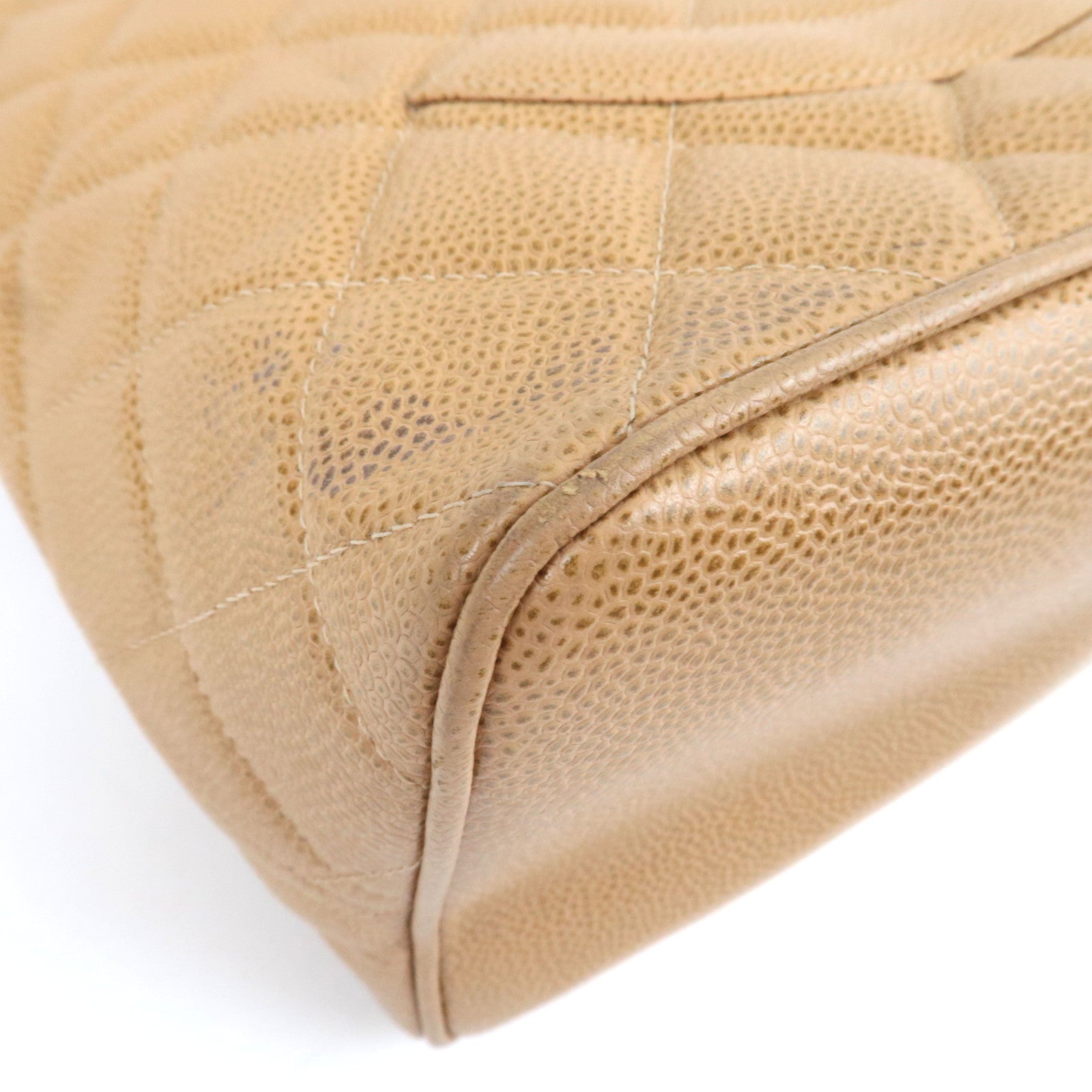 CHANEL Matelasse Medallion Tote Caviar Skin Beige Gold HDW A01804 7231753