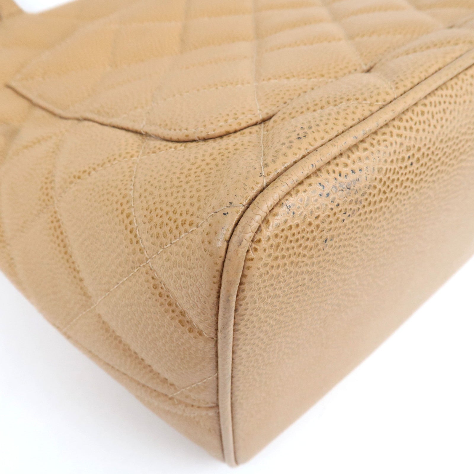 CHANEL Matelasse Medallion Tote Caviar Skin Beige Gold HDW A01804 7231753