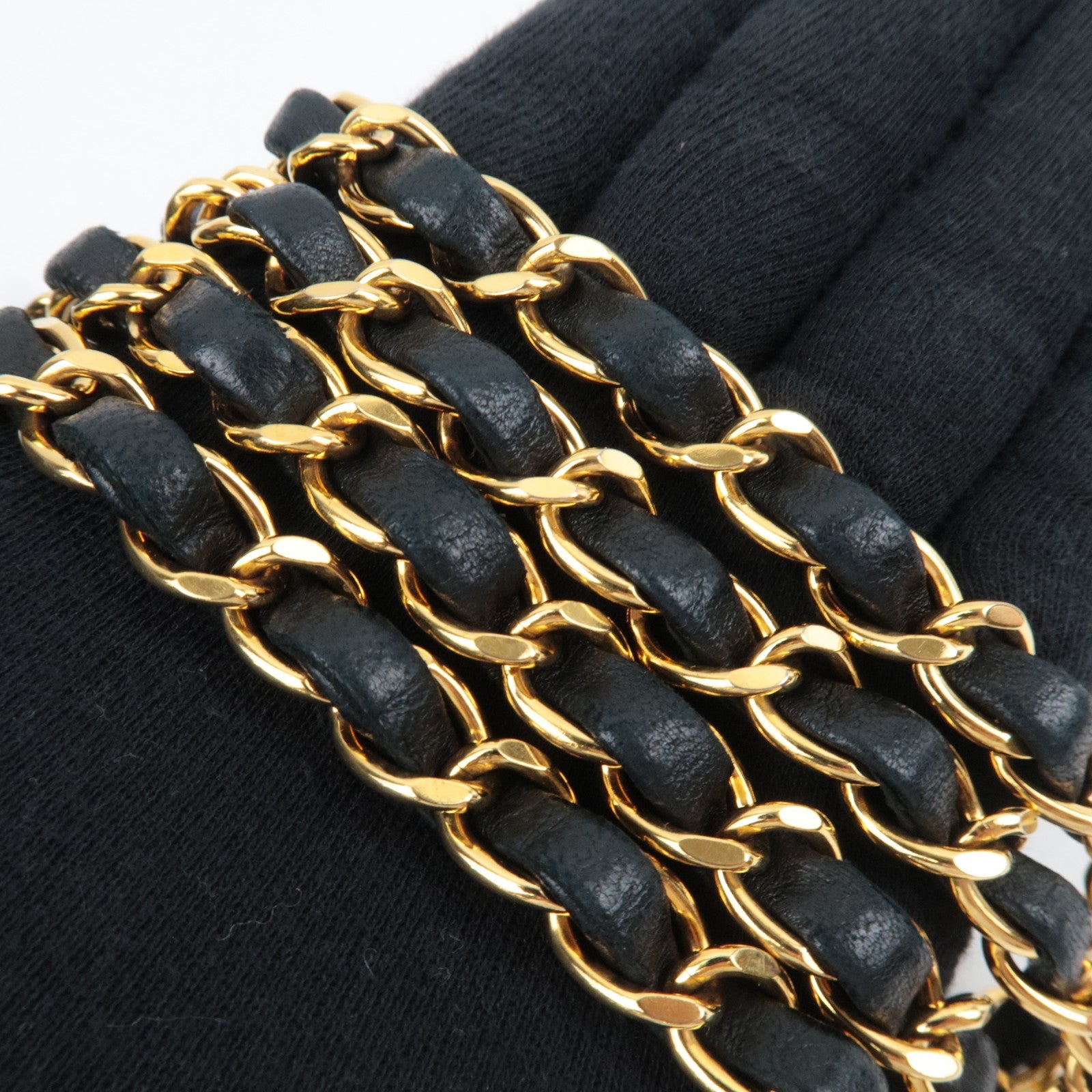 CHANEL Diana Matelasse 25 Chain Shoulder Bag Lambskin Black Gold HDW 2382830