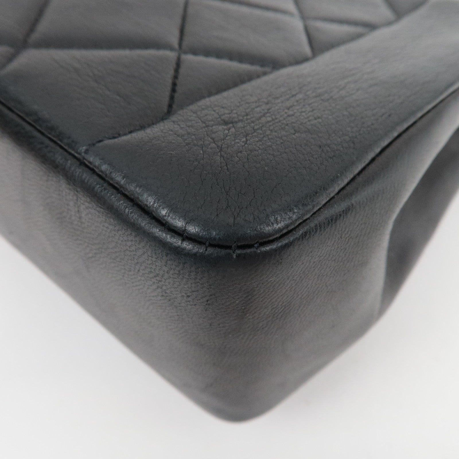 CHANEL Diana Matelasse 25 Chain Shoulder Bag Lambskin Black Gold HDW 2382830