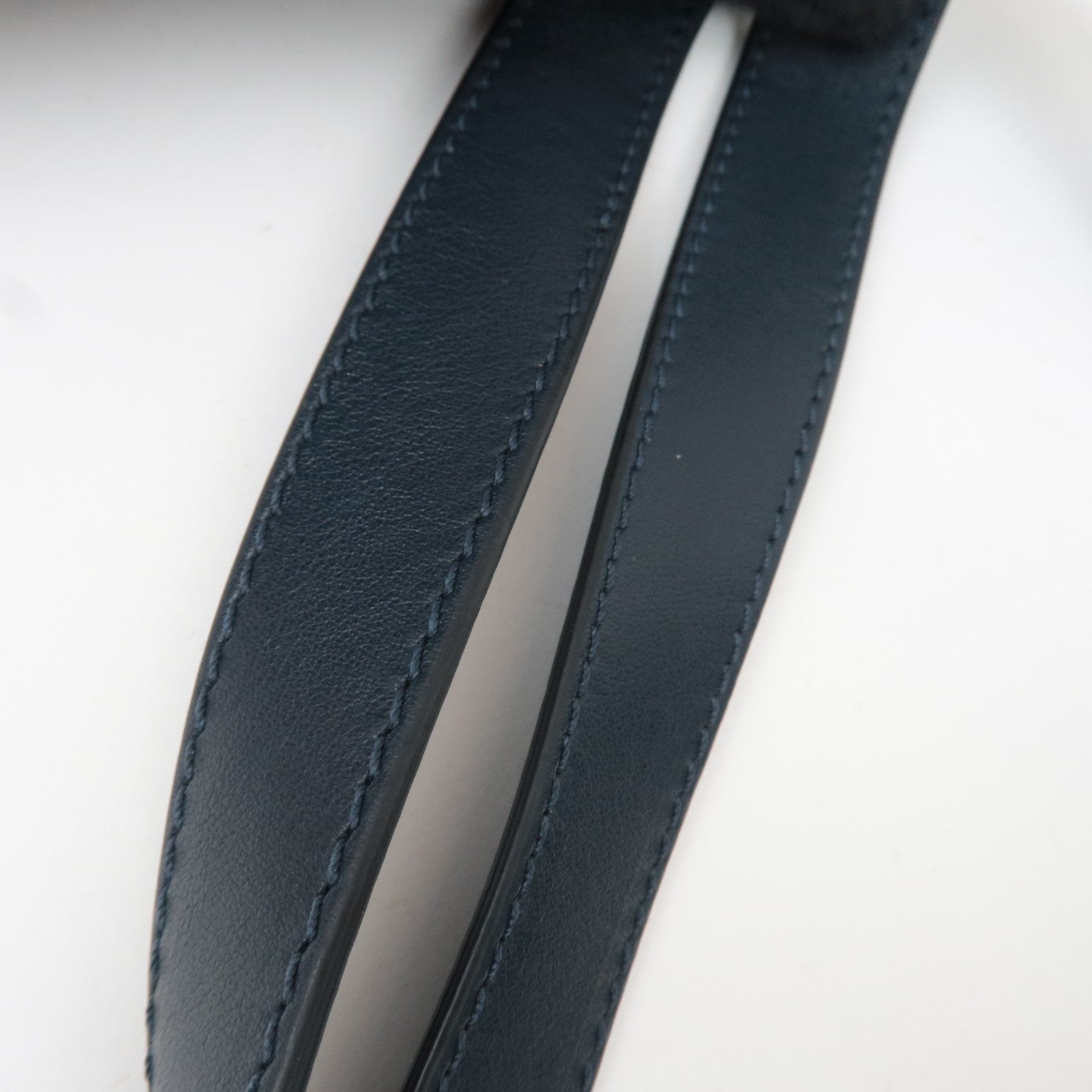 Christian Dior Trotter Handbag Canvas Leather Navy *Dust bag, G card