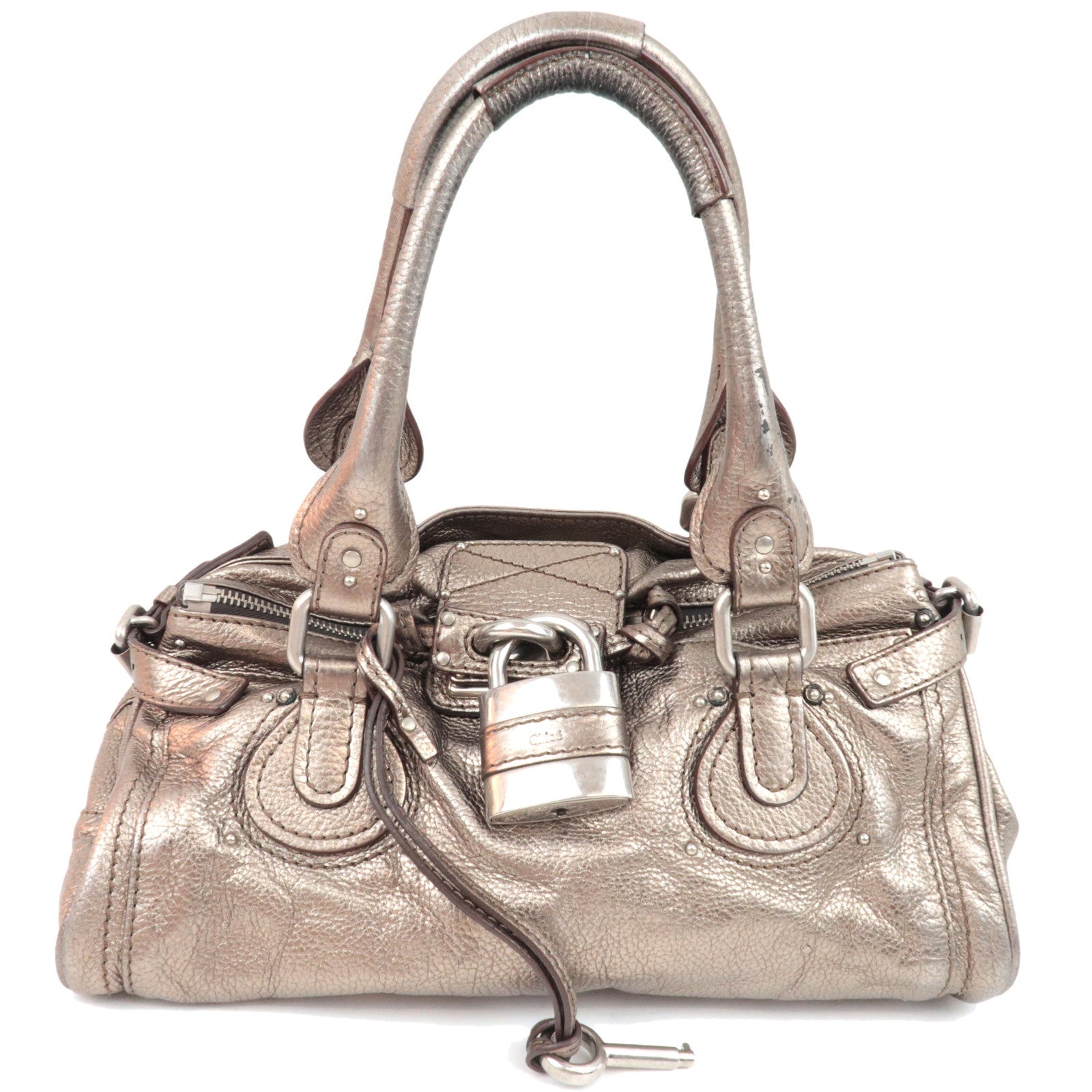 Chloe Paddington Handbag Leather Bronze *Key Lock80632